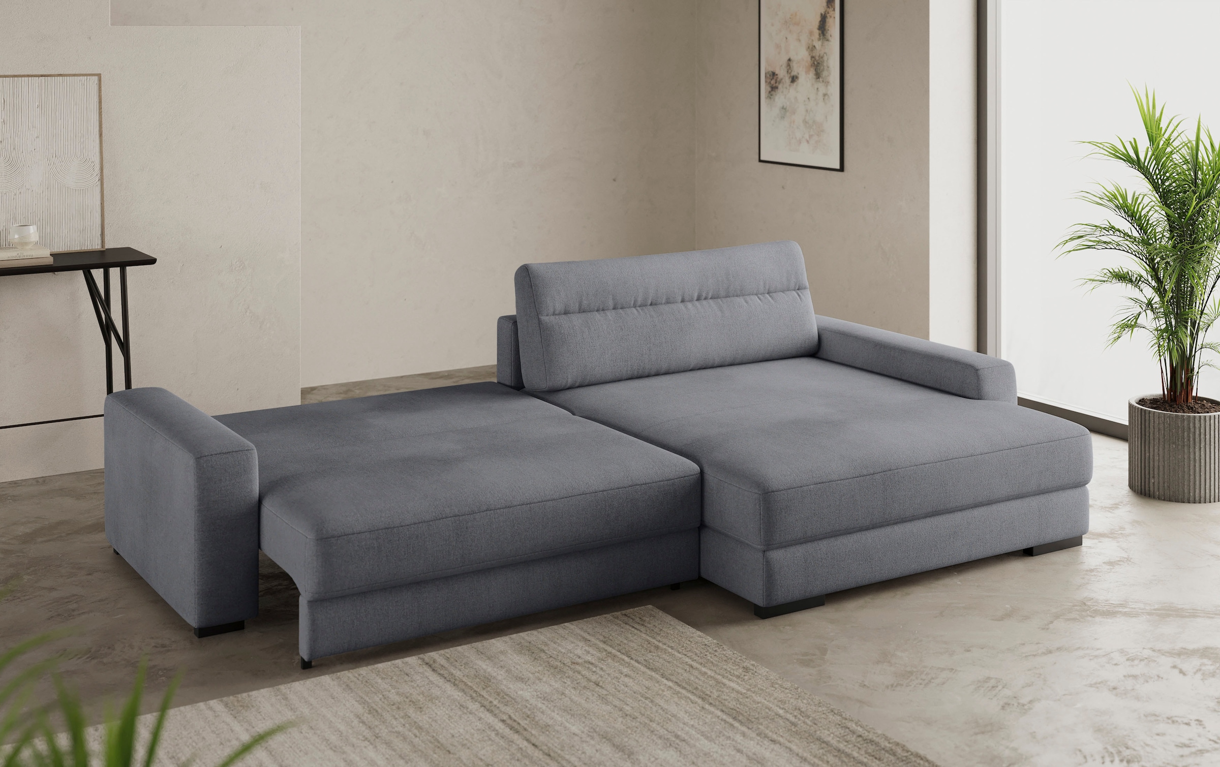 Mr. Couch Ecksofa »Marcello DuraFlex L-Form«, EasyBett, Bettkasten, Kaltschaumpolsterung, bis 140 kg belastbar