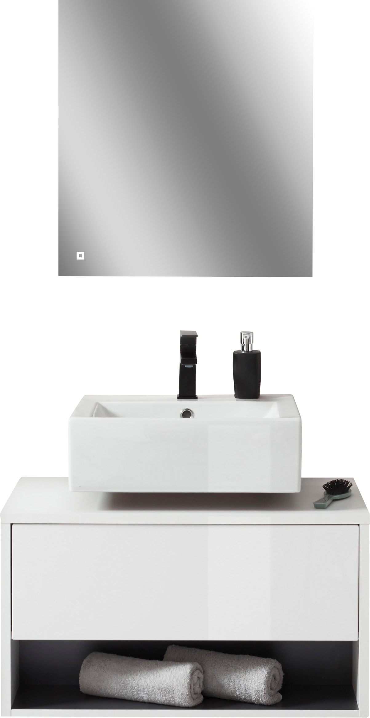 PLACES OF STYLE Badmöbel-Set »Studio Line, Bad im modernen Design, 2-teiliges Badezimmer« 2 Stk. tlg.