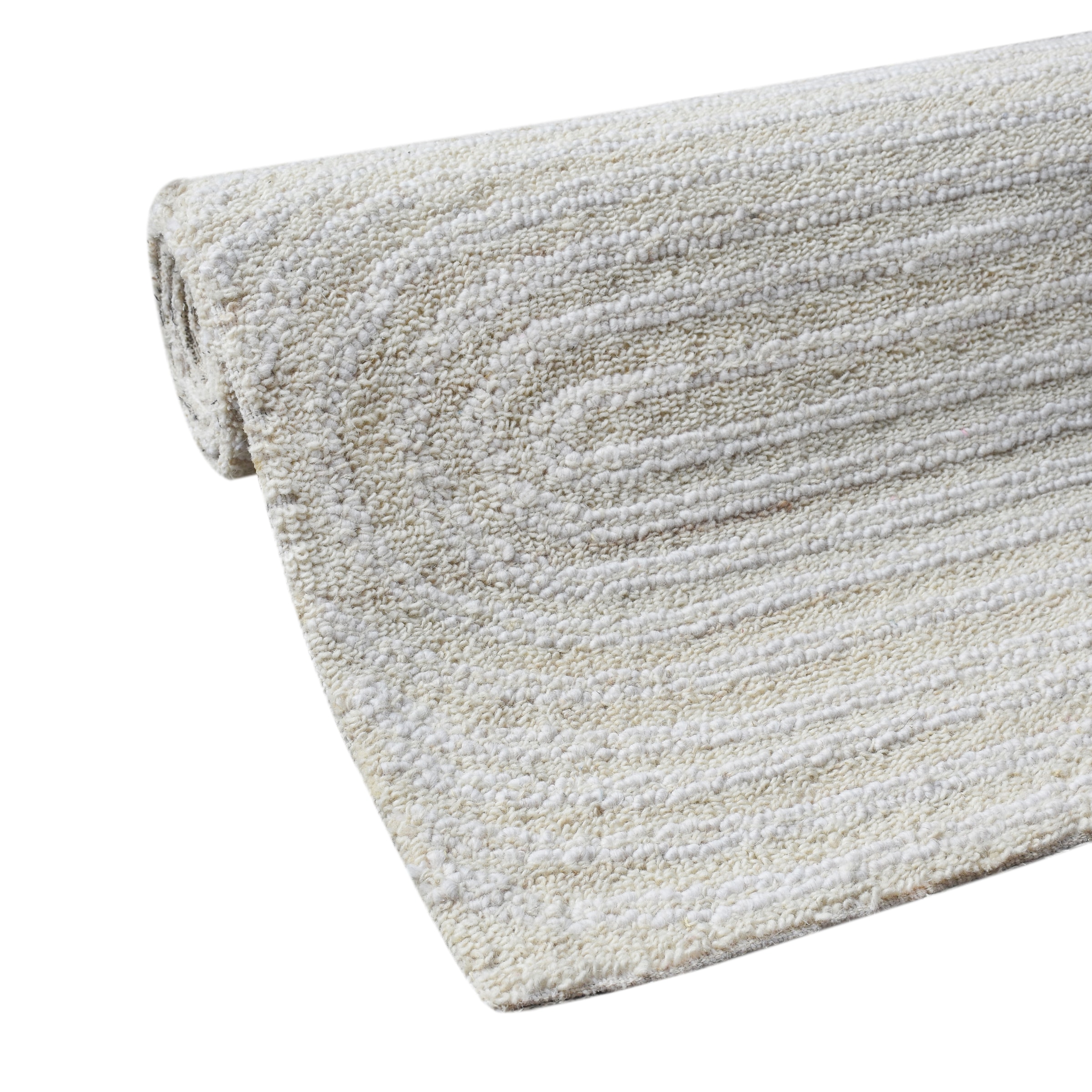 my home Wollteppich »Brevik, handgefertigt, Wolle, Hoch-Tief-Struktur« rechteckig 11 mm Höhe einfarbig, Wolle, Teppich, Wohnzimmer, Schlafzimmer, Esszimmer