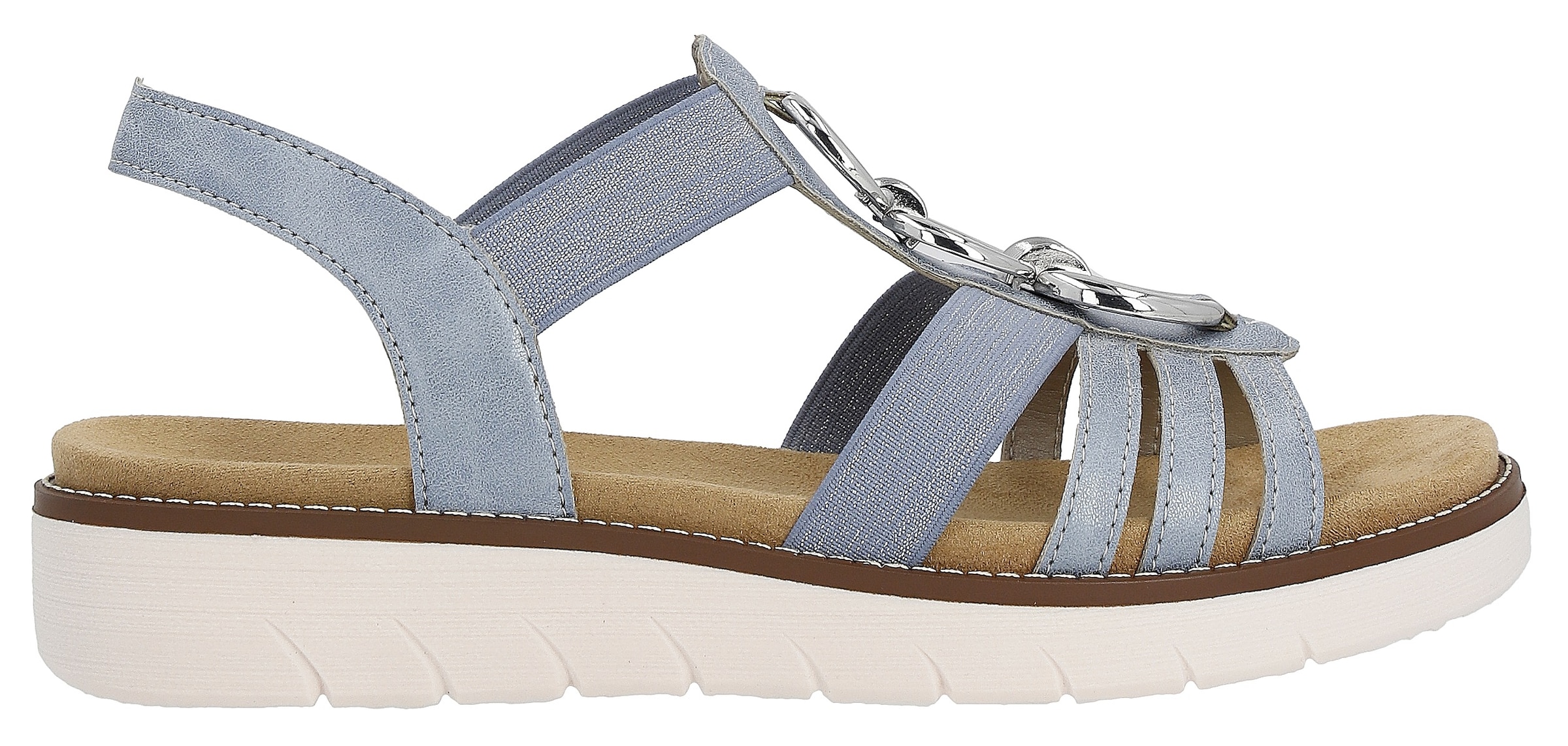 Remonte Sandale, Sommerschuh, Sandalette, Keilabsatz, mit praktischen Gummizügen