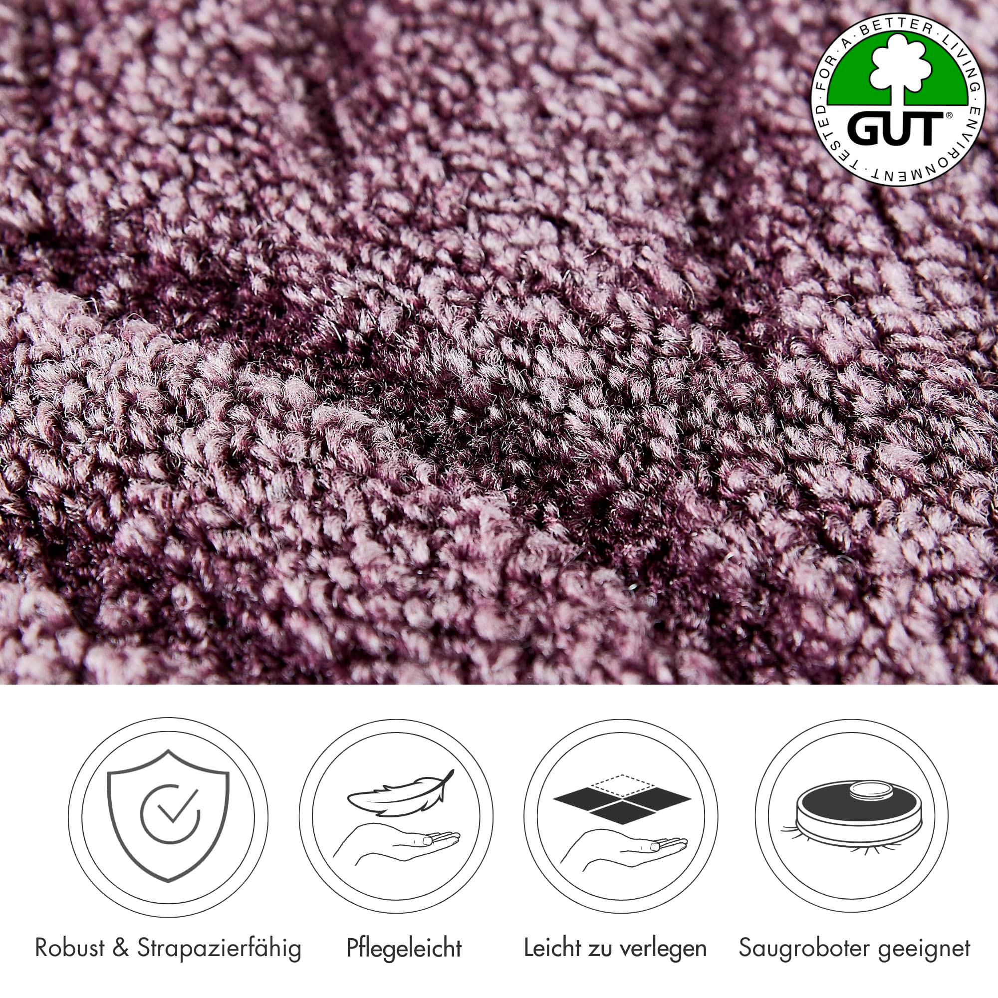 Andiamo Teppichboden »Amberg, Strukturschlinge, Made in Belgium«, rechteckig, 9 mm Höhe, Breite 200, 300, 400 oder 500 cm, Hoch-Tief Effekt, strapazierfähig