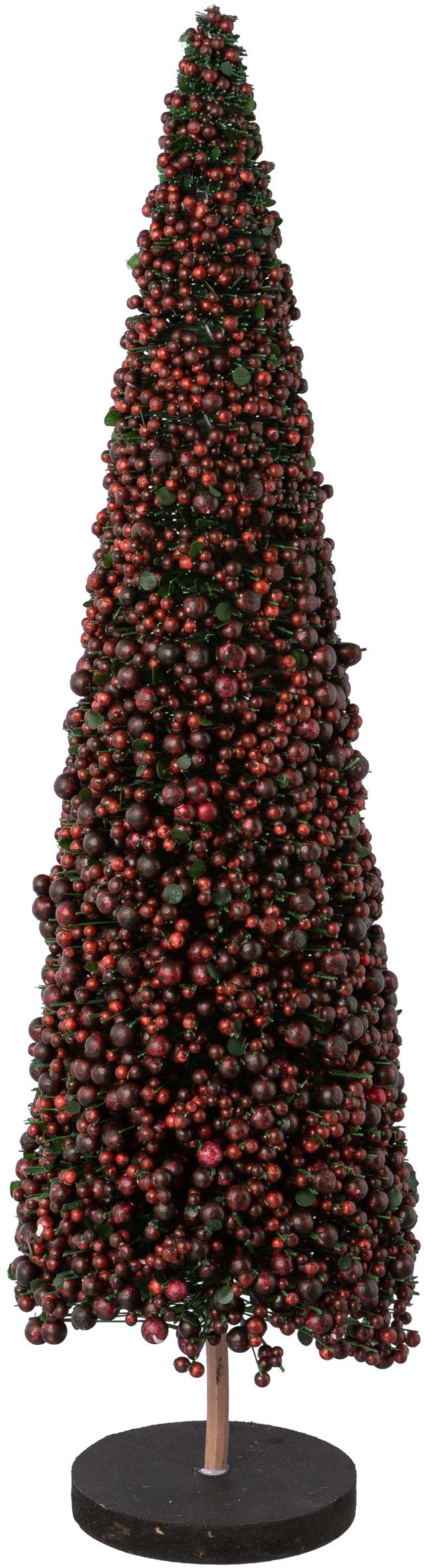 Creativ deco Dekobaum »Weihnachtsdeko«, auf Holzbase, mit bestellen auf hochwertiger verziert, Höhe Rechnung cm Perlen 50