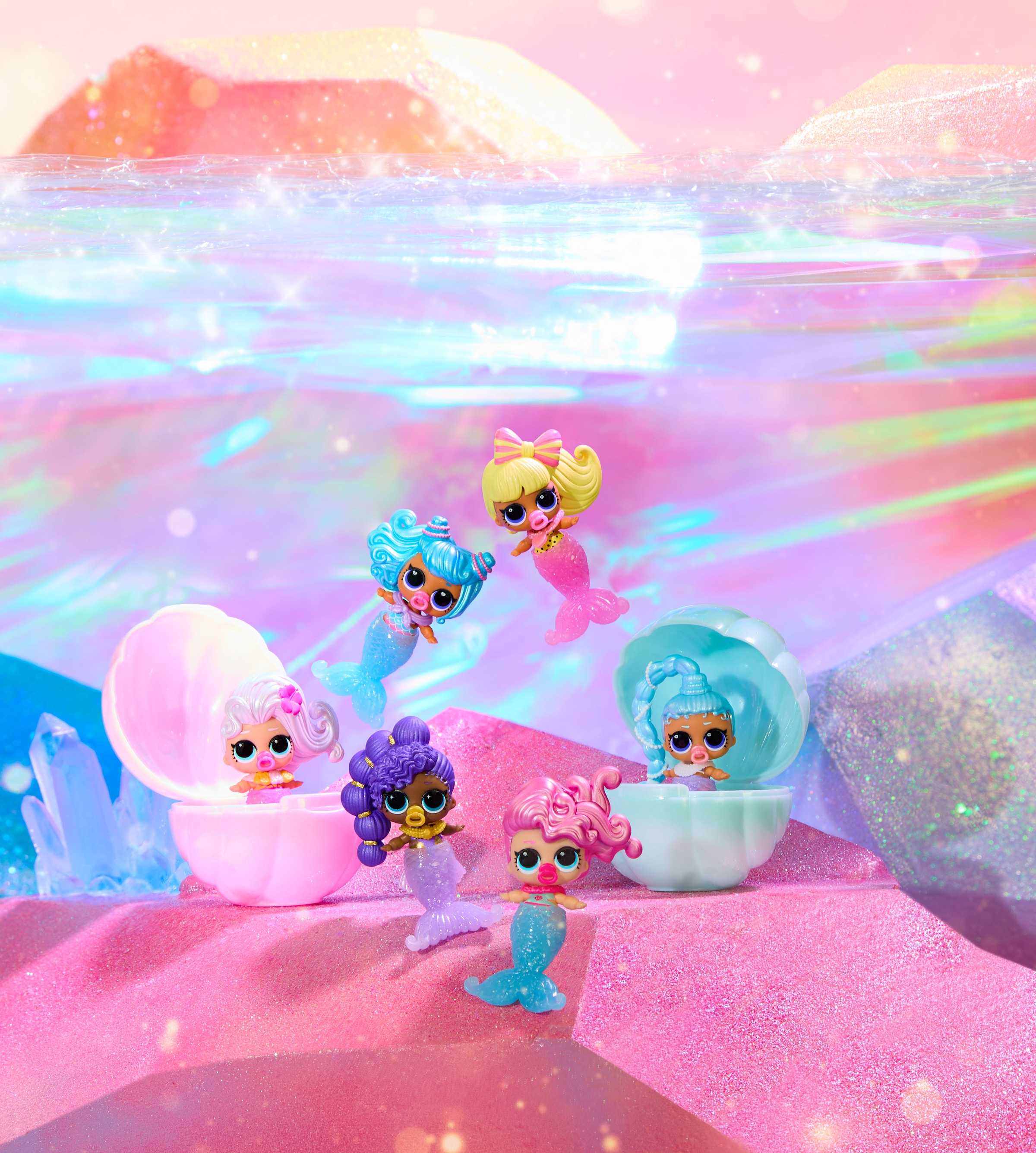 L.O.L. SURPRISE! Anziehpuppe »L.O.L. Surprise Mermaids! Makeover Magic Baby Sisters« Sortierte Lieferung - Abbildungen dienen als Beispiele!