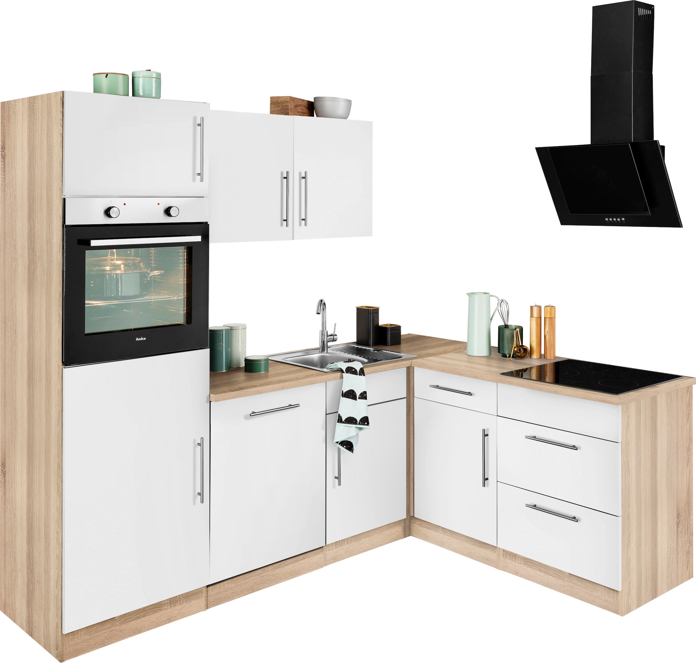 wiho Küchen x 230 Winkelküche auf 170 Stellbreite mit cm »Cali«, E-Geräten, Rechnung kaufen