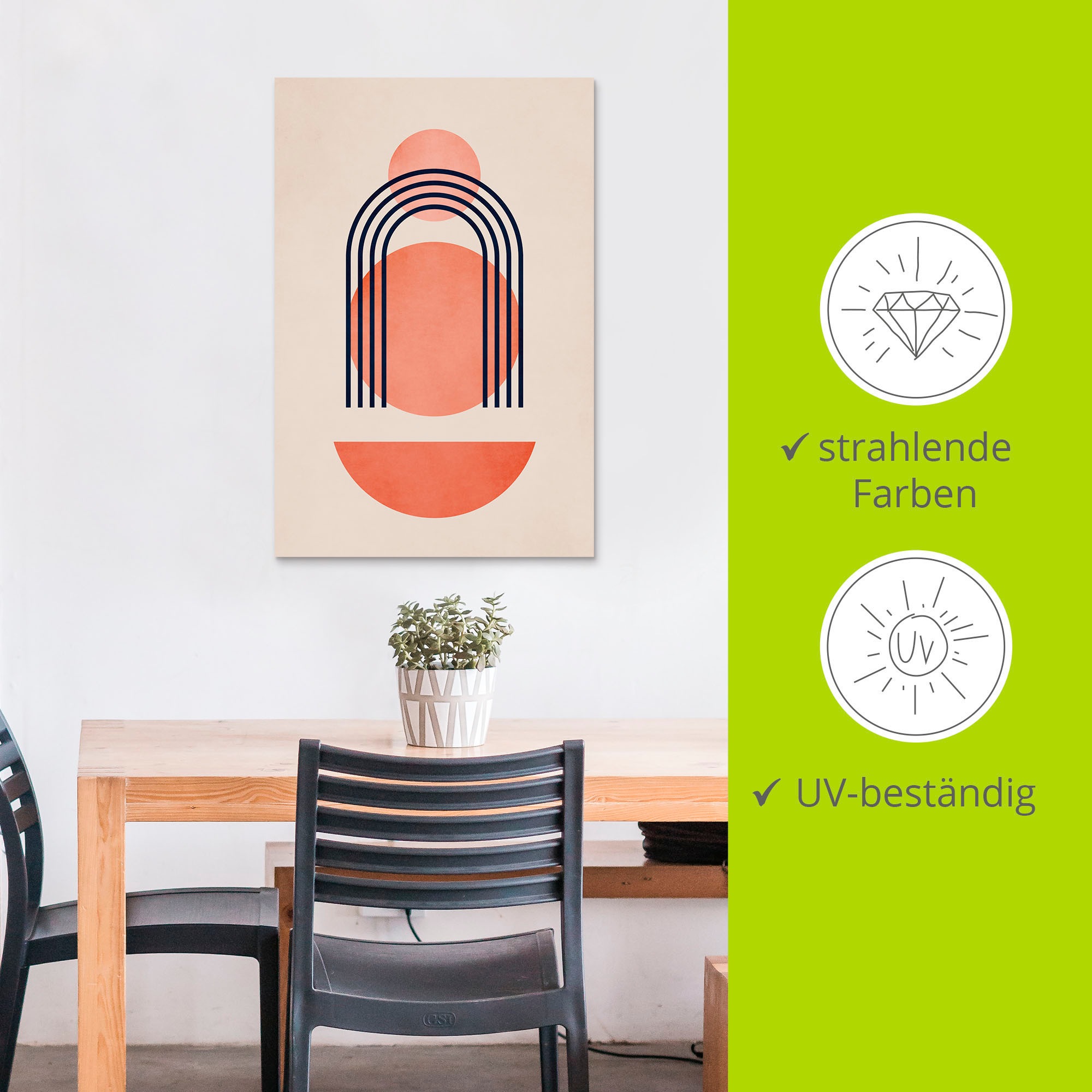 Artland Wandbild »Geometrica Nr. 7«, Muster, (1 St.), als Alubild, Leinwandbild, Poster, Wandaufkleber in verschied. Größen