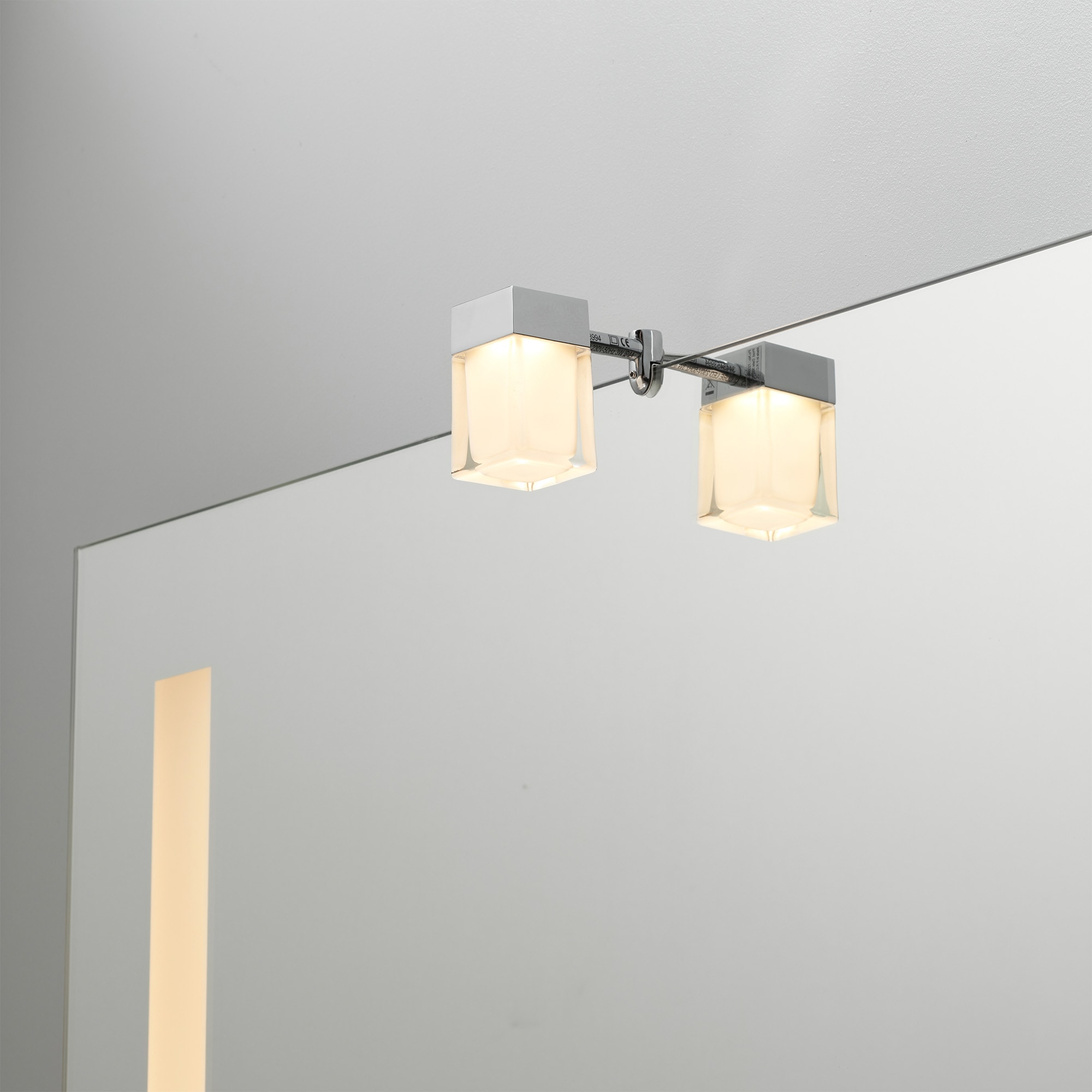Loevschall Spiegelleuchte »Cube LED Aufsatzleuchte, Spiegellampen Bad«, Leuchtmittel LED-Modul | LED fest integriert, Quadratische Spiegelleuchte Badezimmer, Lampe über Spiegel