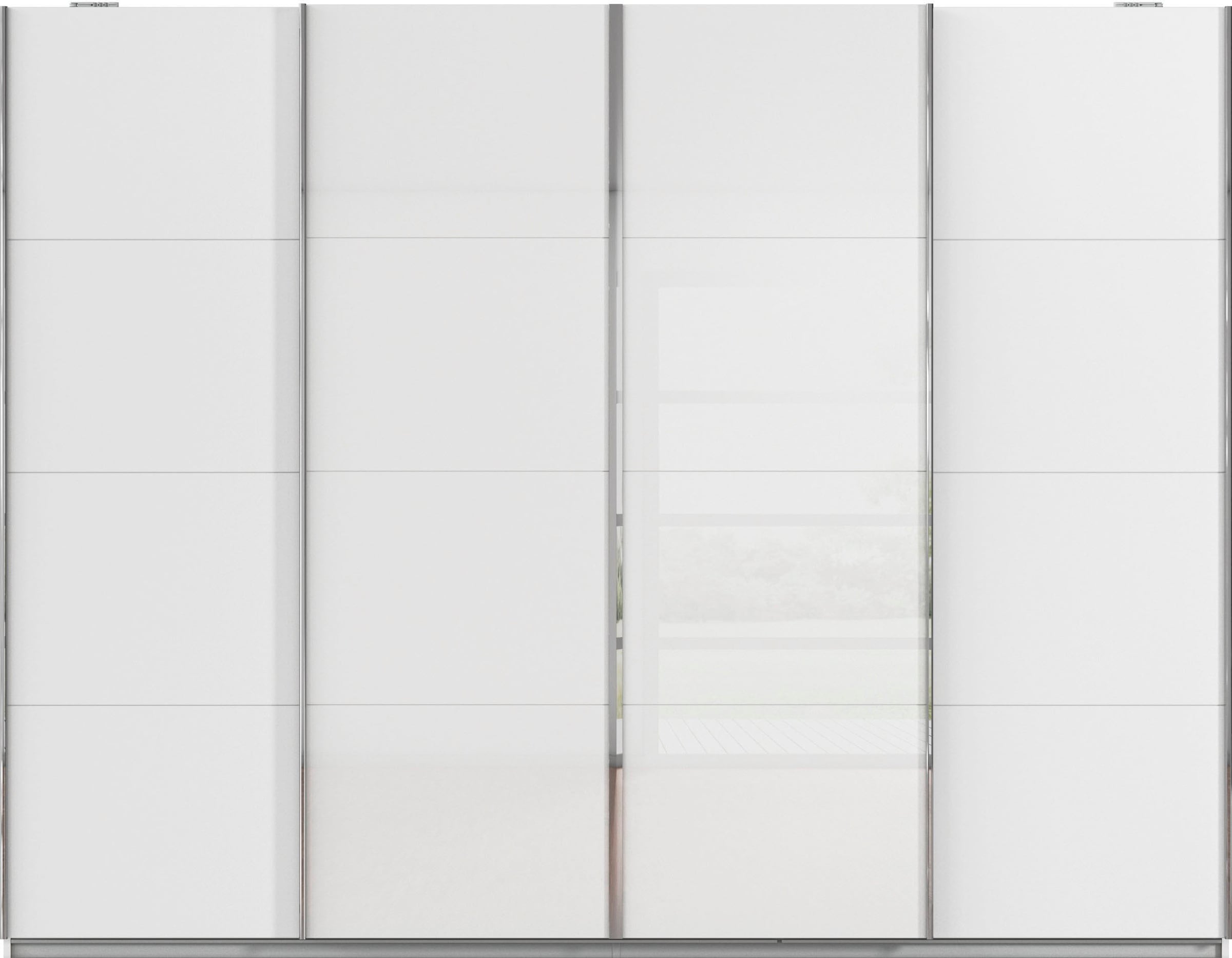 rauch Schwebetürenschrank »Kleiderschrank Schrank Garderobe Wäscheschrank Ankleide SYNCRONO« Mitteltüren öffnen parallel, Breiten 271/316/361 cm Höhen 211/230 cm,  Mitteltüren mit praktischer Synchron-Öffnung MADE IN GERMANY