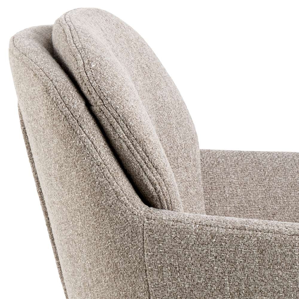 ACTONA GROUP Esszimmerstuhl »Dora«, Esszimmerstuhl mit Armlehne, Alea Beige, Gestell matt schwarz