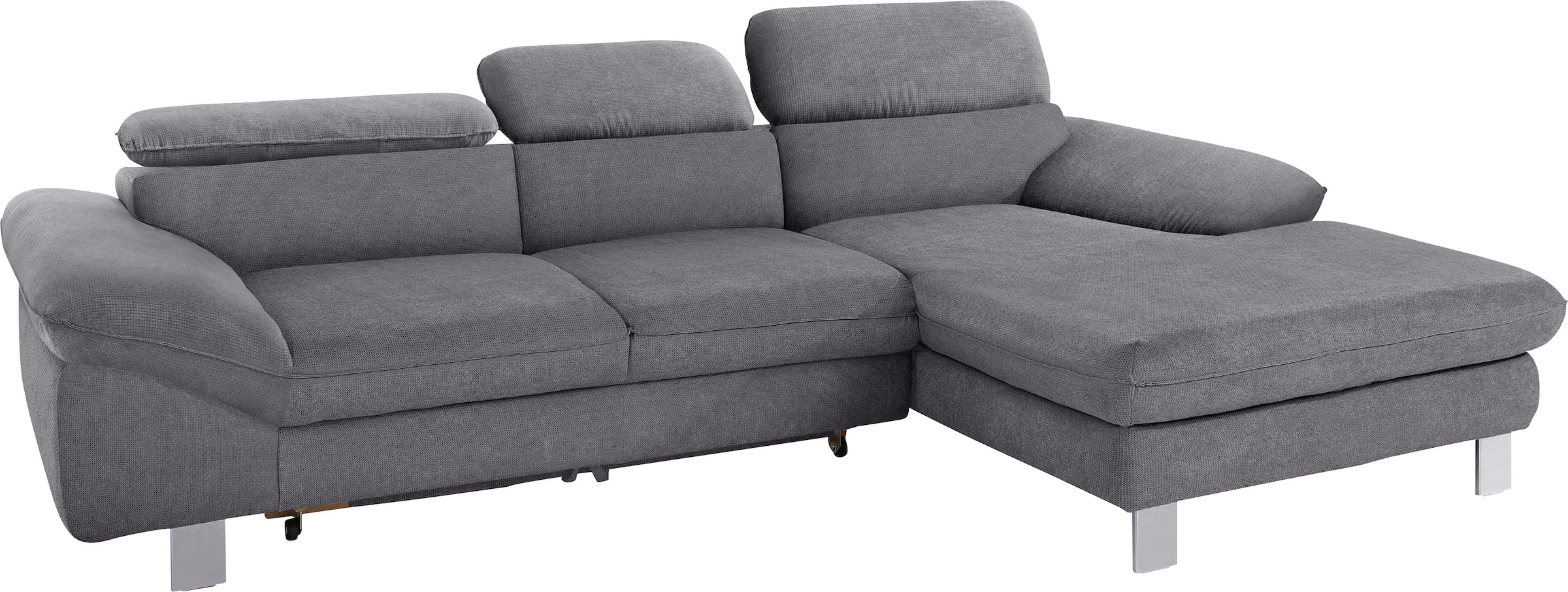 COTTA Polstergarnitur »Driver L-Form«, (Set, 2 tlg.), Set bestehend aus: Ecksofa mit Kopfteilverstellung & Hocker
