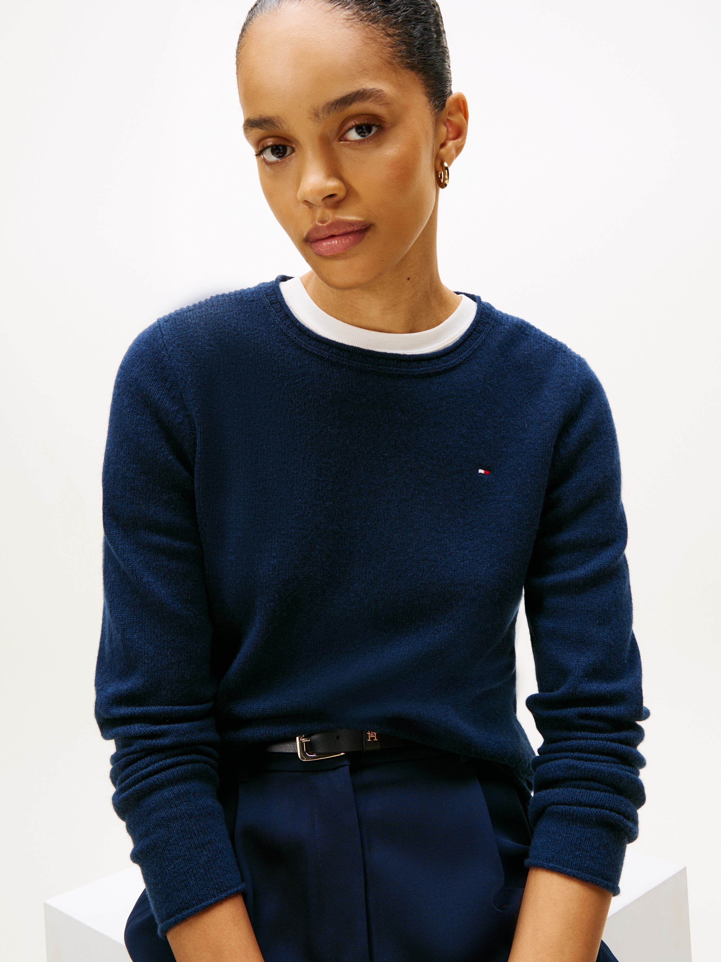 Tommy Hilfiger Strickpullover aus reiner Wolle