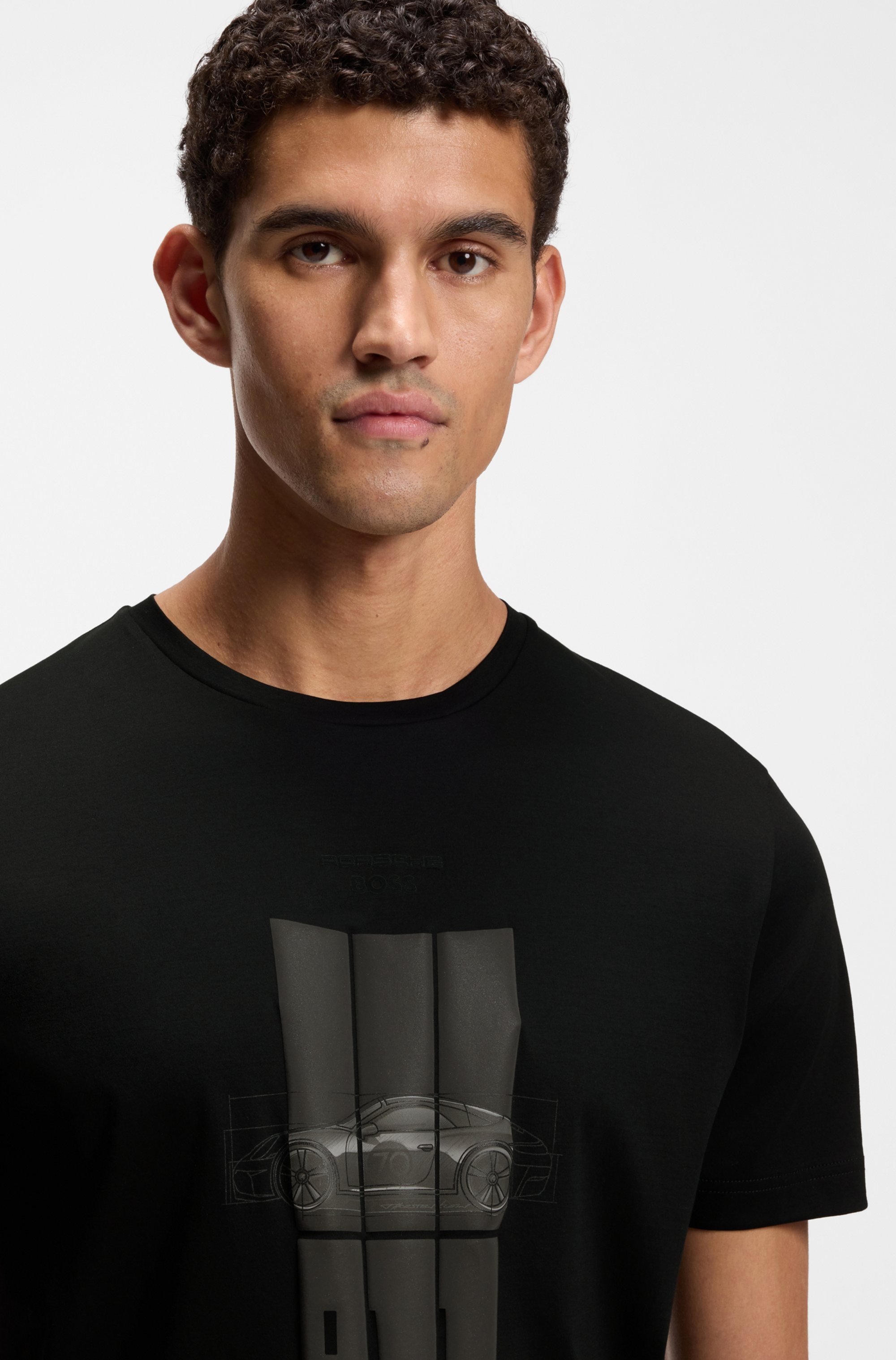 BOSS GREEN T-Shirt »Porsche Spirit 70 Capsule Collection« Premium Herrenmode Innovative Geruchskontroll-Technologie HEIQ MINT