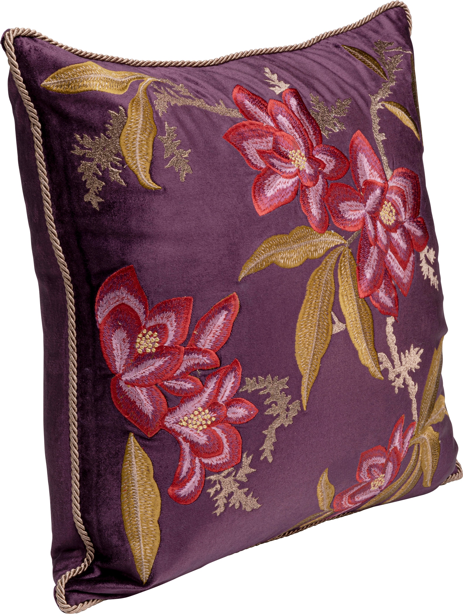 Kare Design Dekokissen »Lovely Flowers, Kissenhülle mit Füllung, 50x50 cm« stützt Kopf und Nacken angenehm und sorgt für erholsamen Schlaf