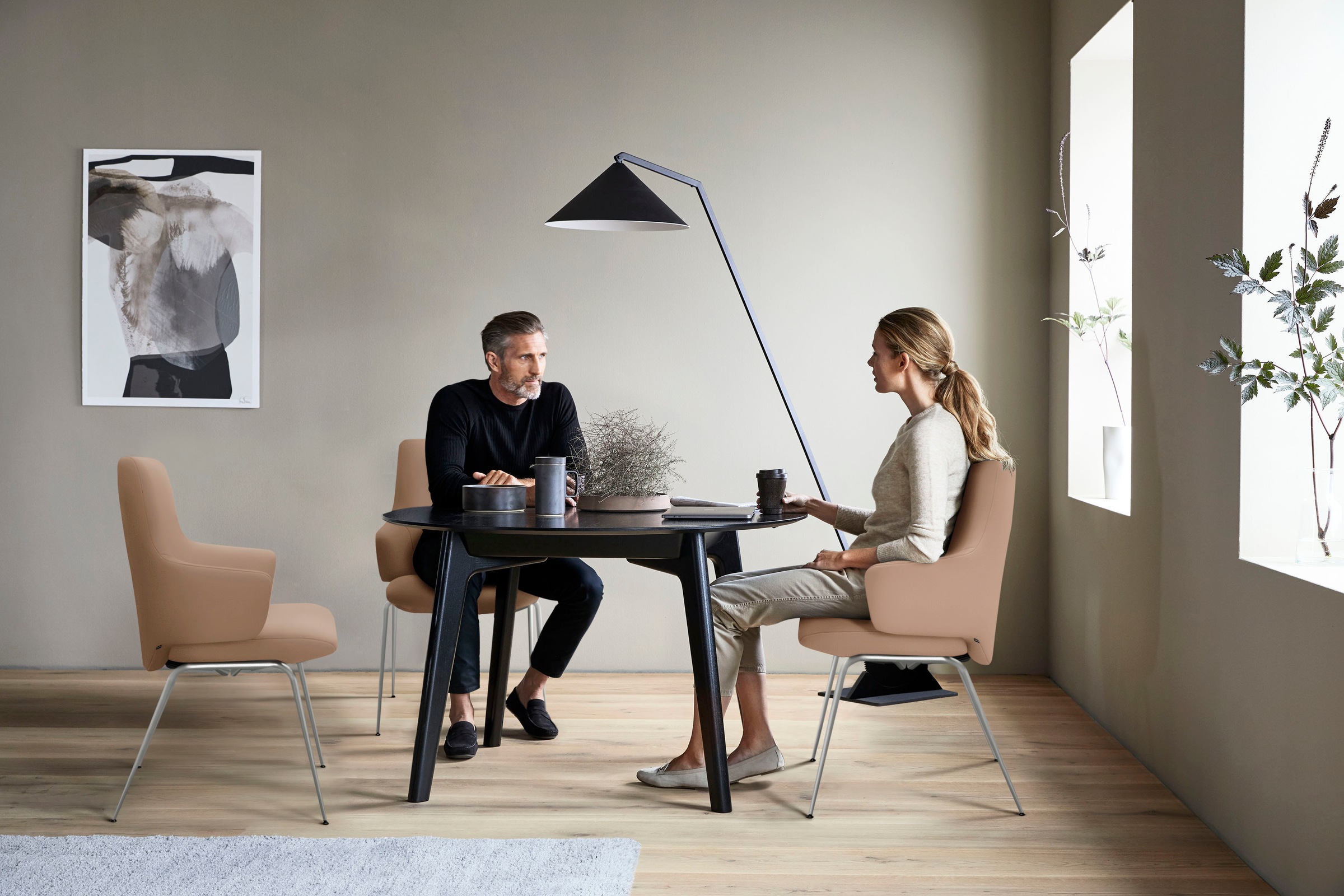 Stressless® Polsterstuhl »Laurel«, Leder PALOMA, Low Back mit Armlehne, Größe L, mit Beinen aus Stahl in Chrom glänzend