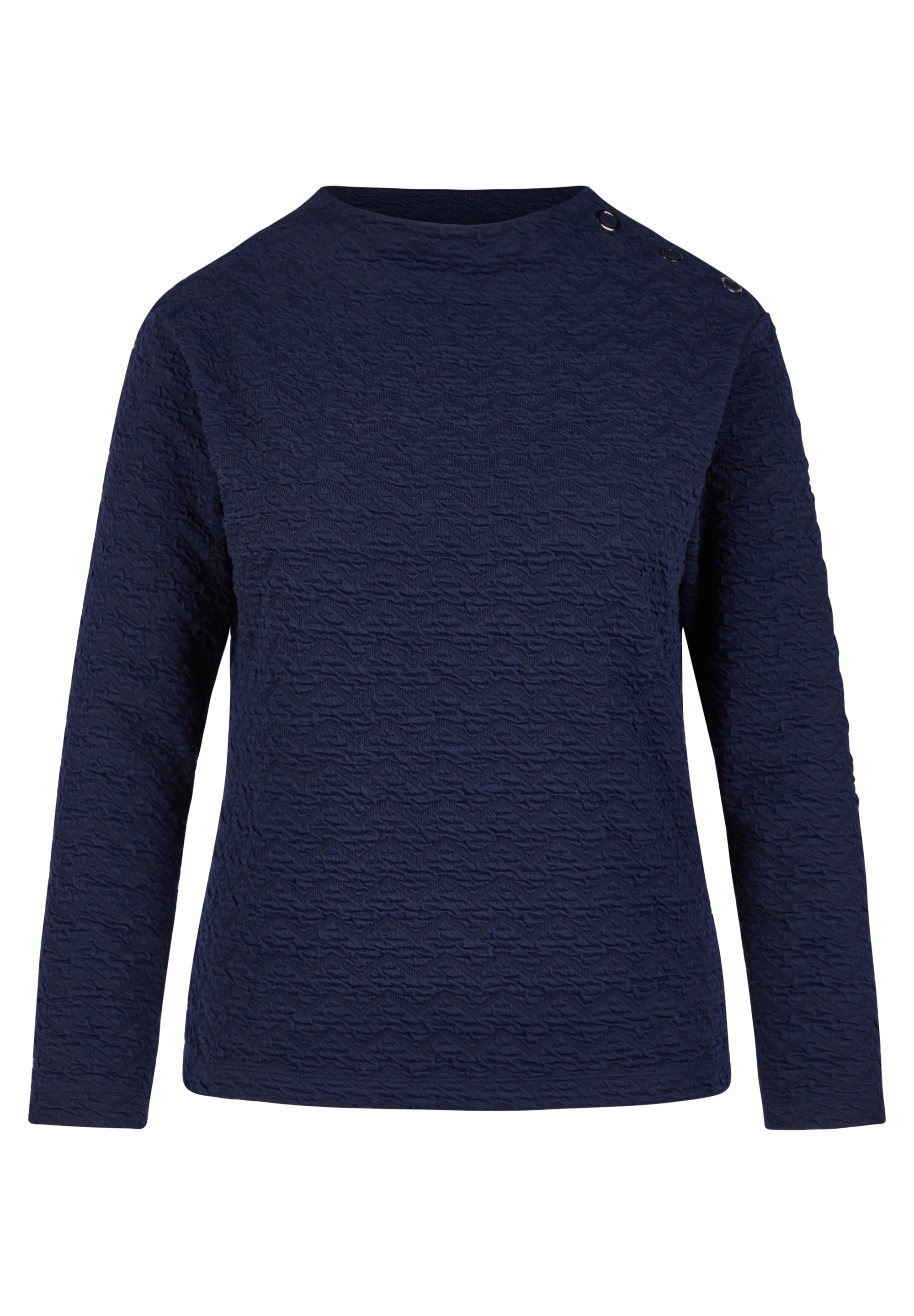 Rabe Langarmshirt, mit Knopfdesign an der Schulter