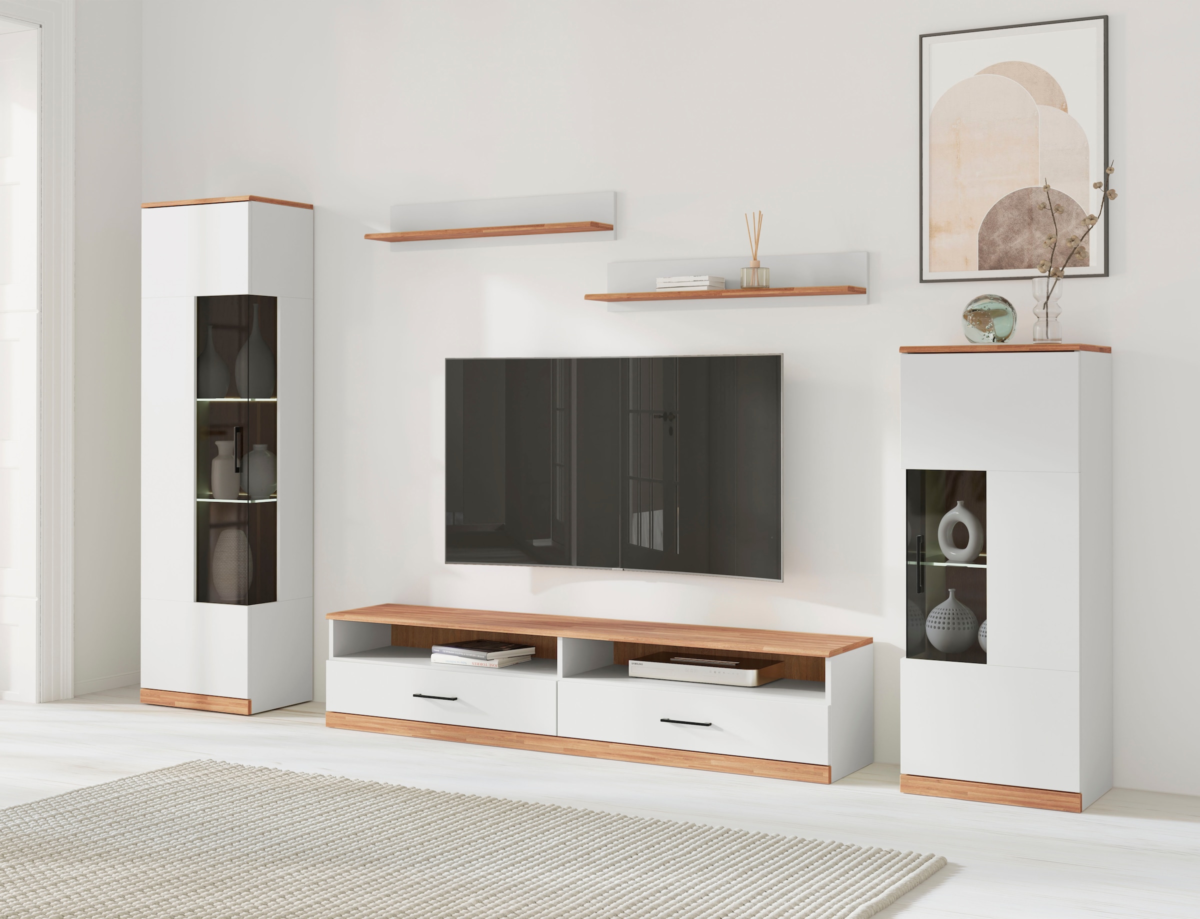 Home affaire Wohnwand »Ribe Wohnwand Set-5 St.« Set, 5 Stk. tlg.