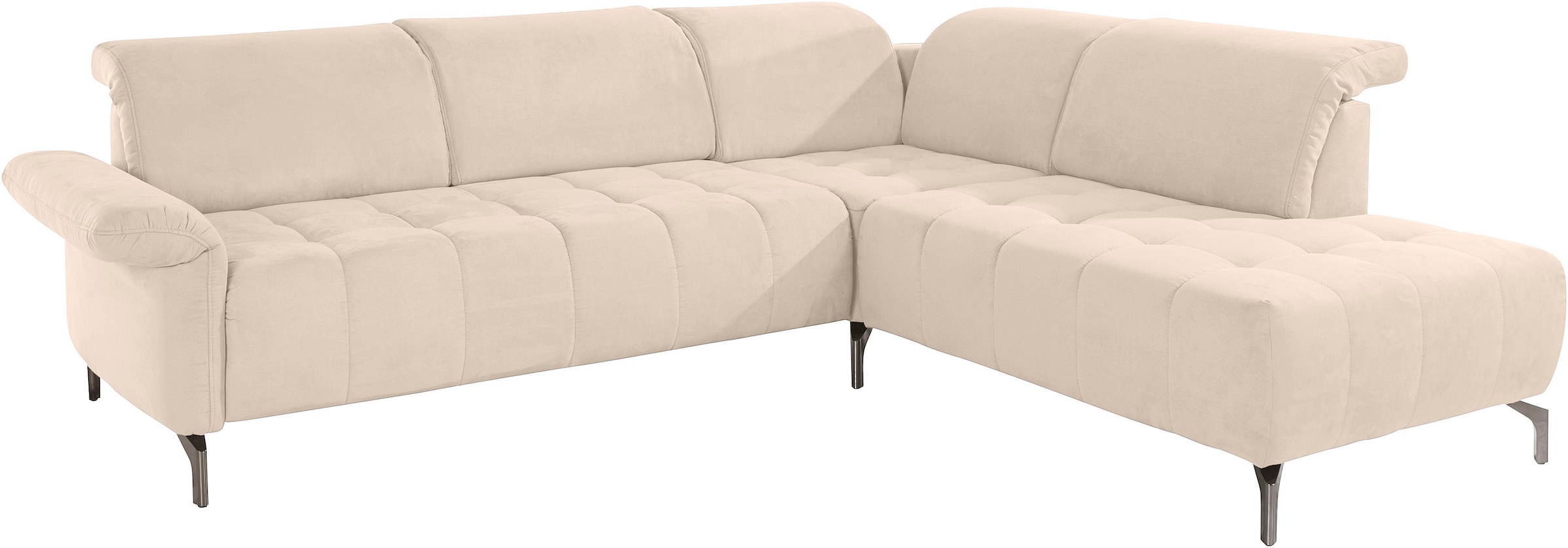 INOSIGN Ecksofa »Fresh L-Form« Federkern, wahlweise Kopfteilverstellung und motorischer Vorziehsitz