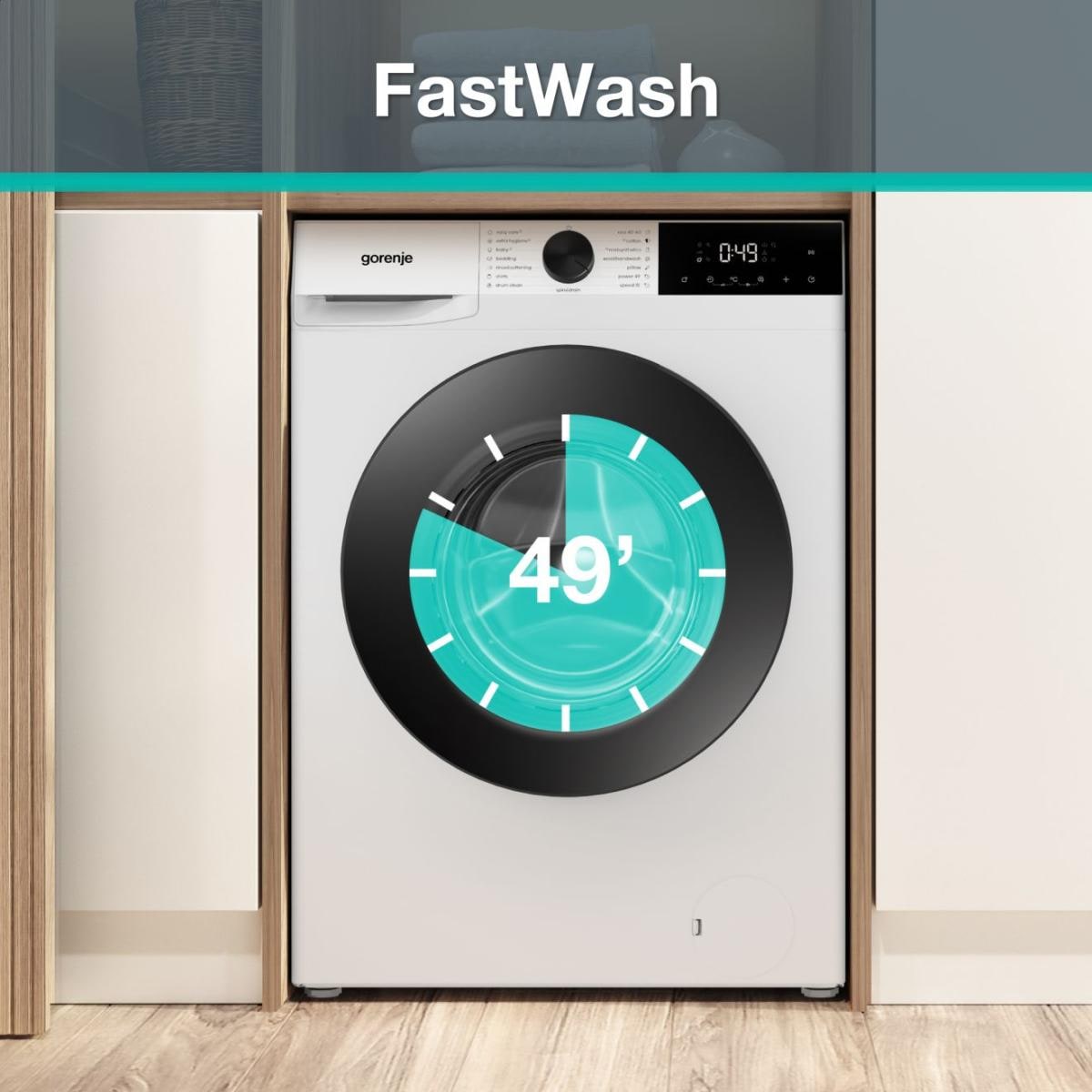 GORENJE Waschmaschine G200 »W53G2P84A3P2« 8 kg 1400 U/min 30% besser als Energieklasse A, Inverter PowerDrive Motor