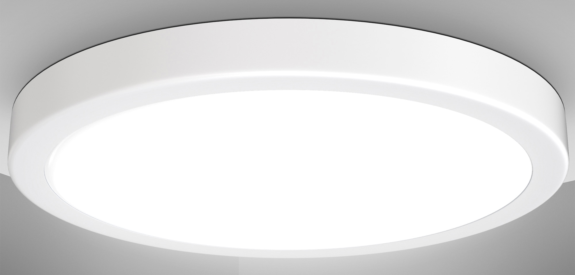 B.K.Licht LED Deckenleuchte, 1 x LED-Platine 24 Watt, 3.000lm ,4.000K, nicht dimmbar, Ø 38,00 cm