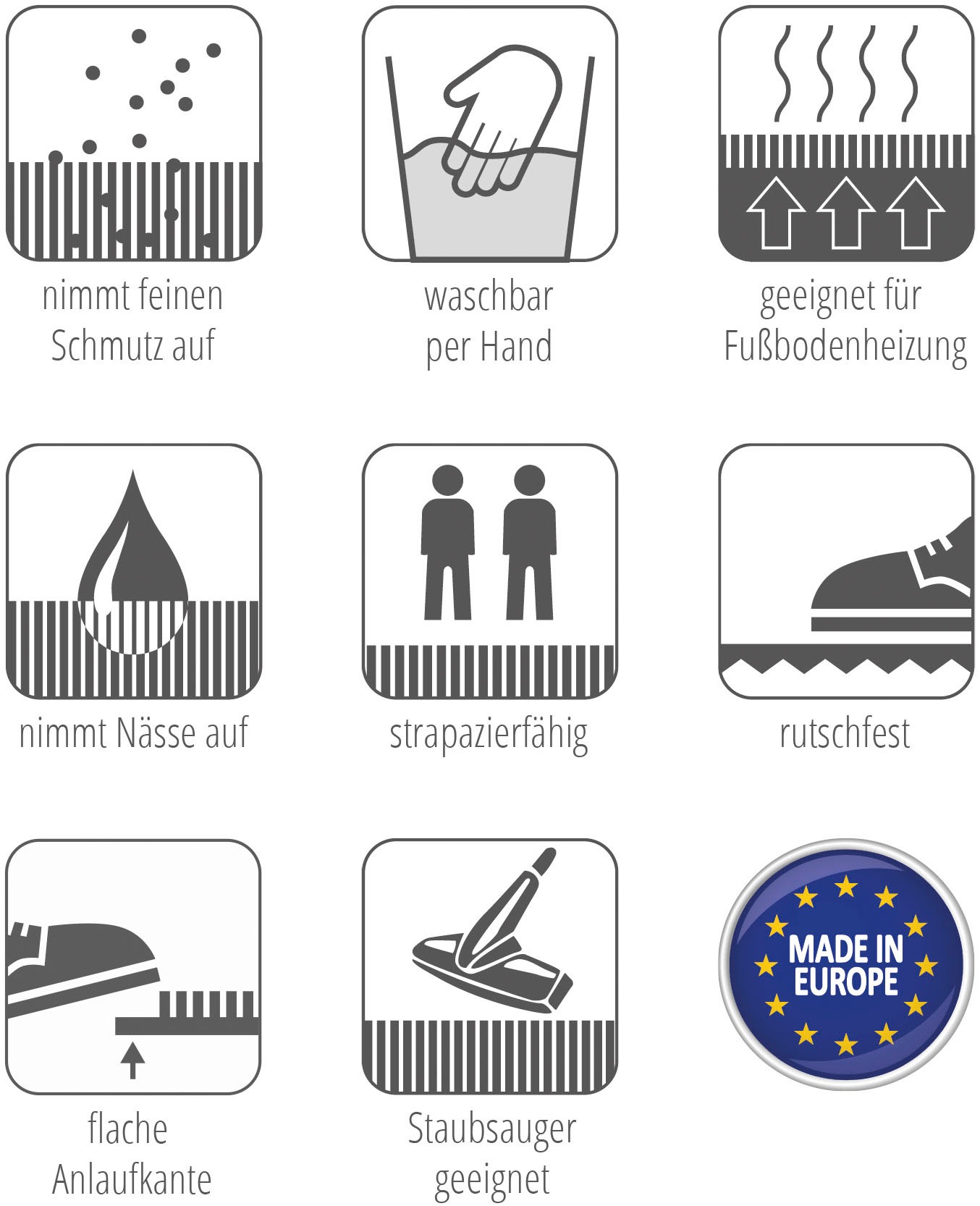 ASTRA Fußmatte »Perle«, rechteckig, 9 mm Höhe, Türmatte, Schmutzfangmatte, waschbar, In und Outdoor
