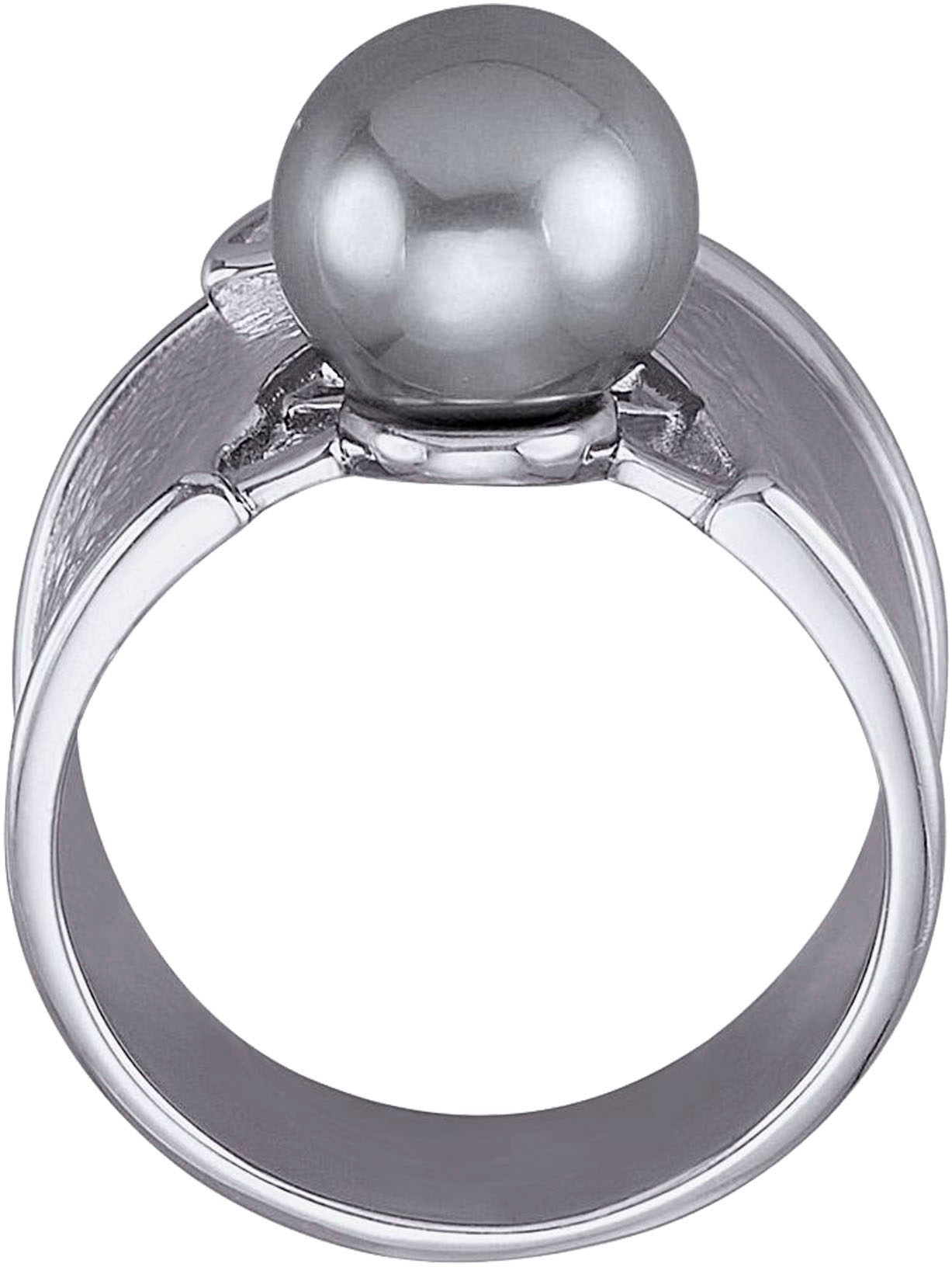 Firetti Fingerring »Schmuck Geschenk Silber 925 Damenring Ring Struktur«, mit Zirkonia (synth.) - mit Muschelkernperle