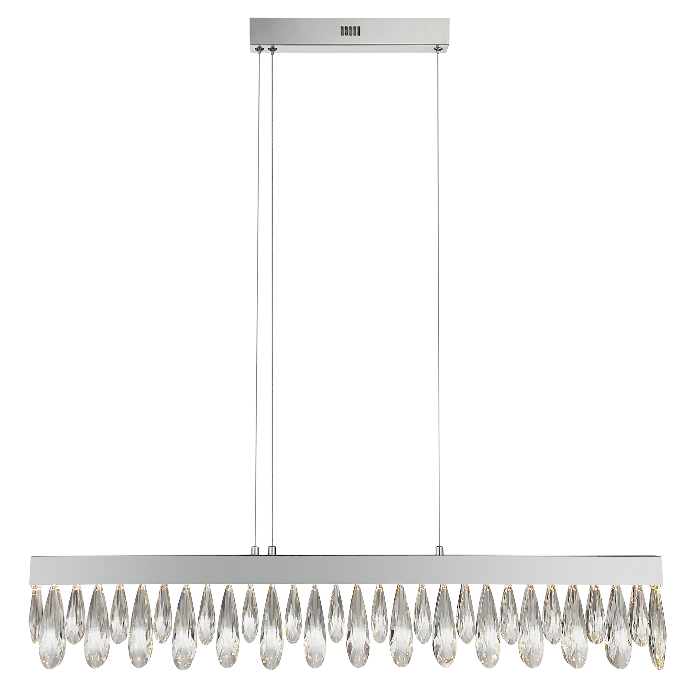 lumiCouture LED Pendelleuchte »Celestia« LED-Modul 1 Stk. Warmweiß L. 100 x H. 150 cm, 3300 lm, 2700 K, K9- Kristalle