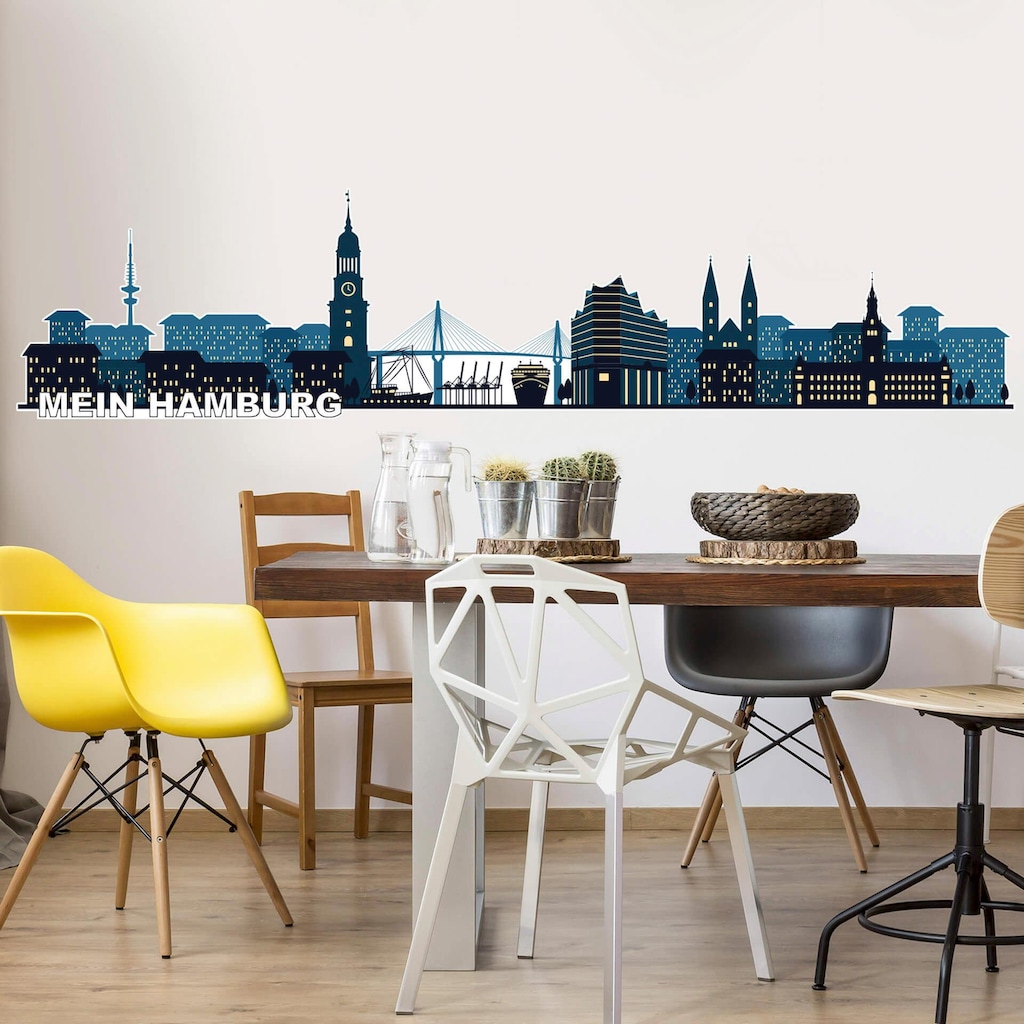 Wall-Art Wandtattoo »Mein Hamburg Stadt Skyline«