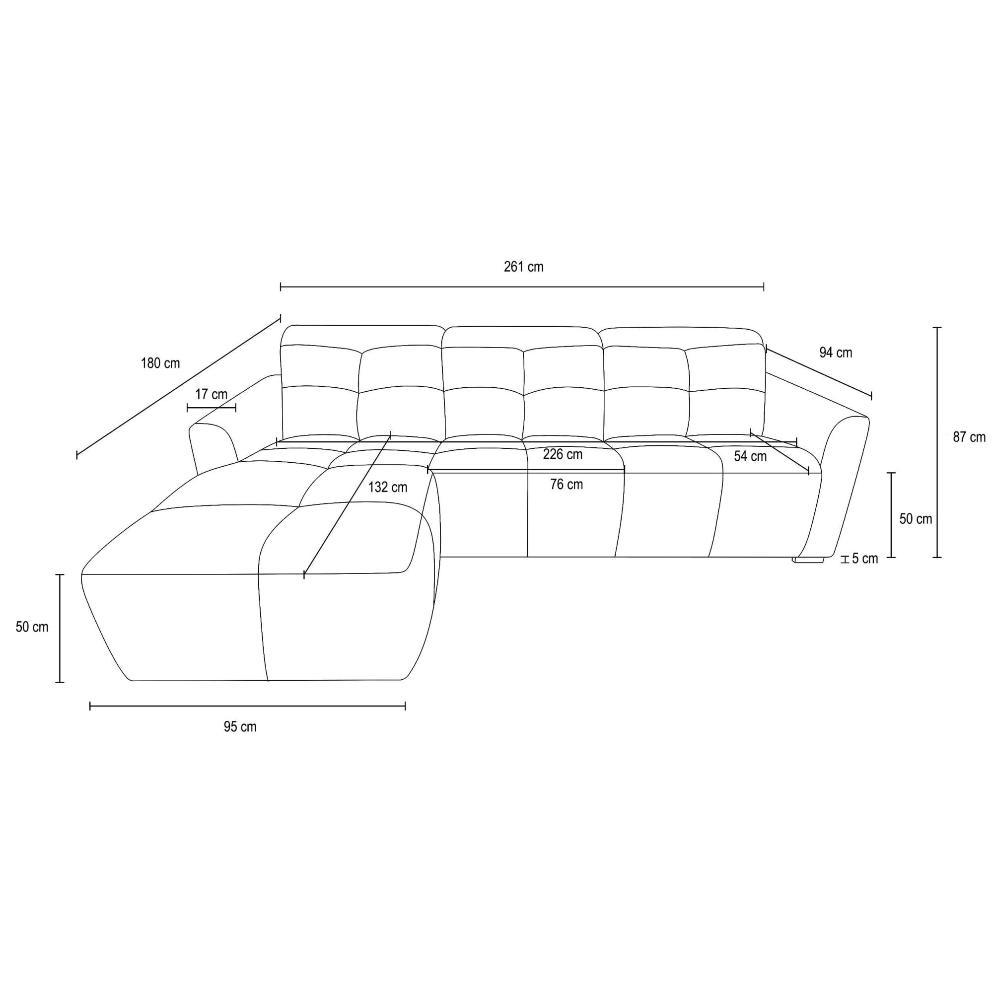 OTTO home Ecksofa »CAARLA Webstoff, L-Form, 261 cm, man. o. elektr. Relaxfunktion (USB)« mit USB-A und USB-C bei elektrischer Ausführung, Kopfteilverstellung