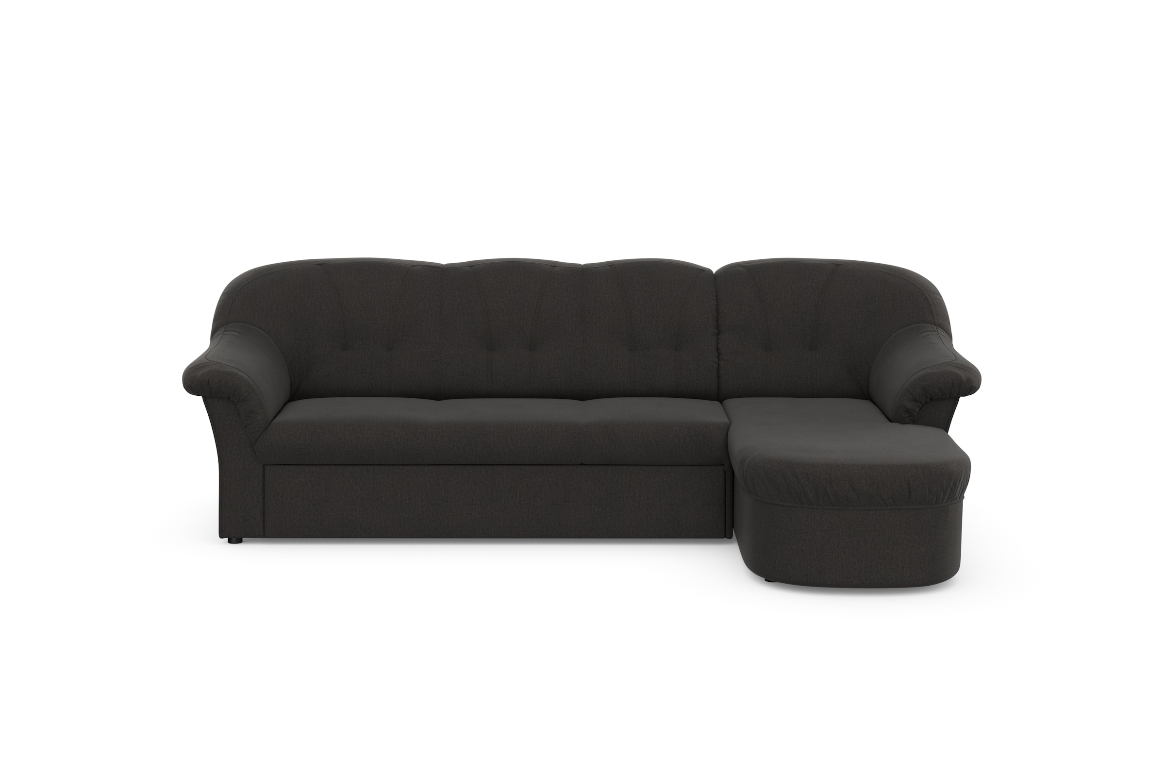 DOMO collection Ecksofa »Pegnitz, elegante Rückensteppung, kompakte Stellmaße 238/141cm, L-Form«, wahlweise mit Bettfunktion