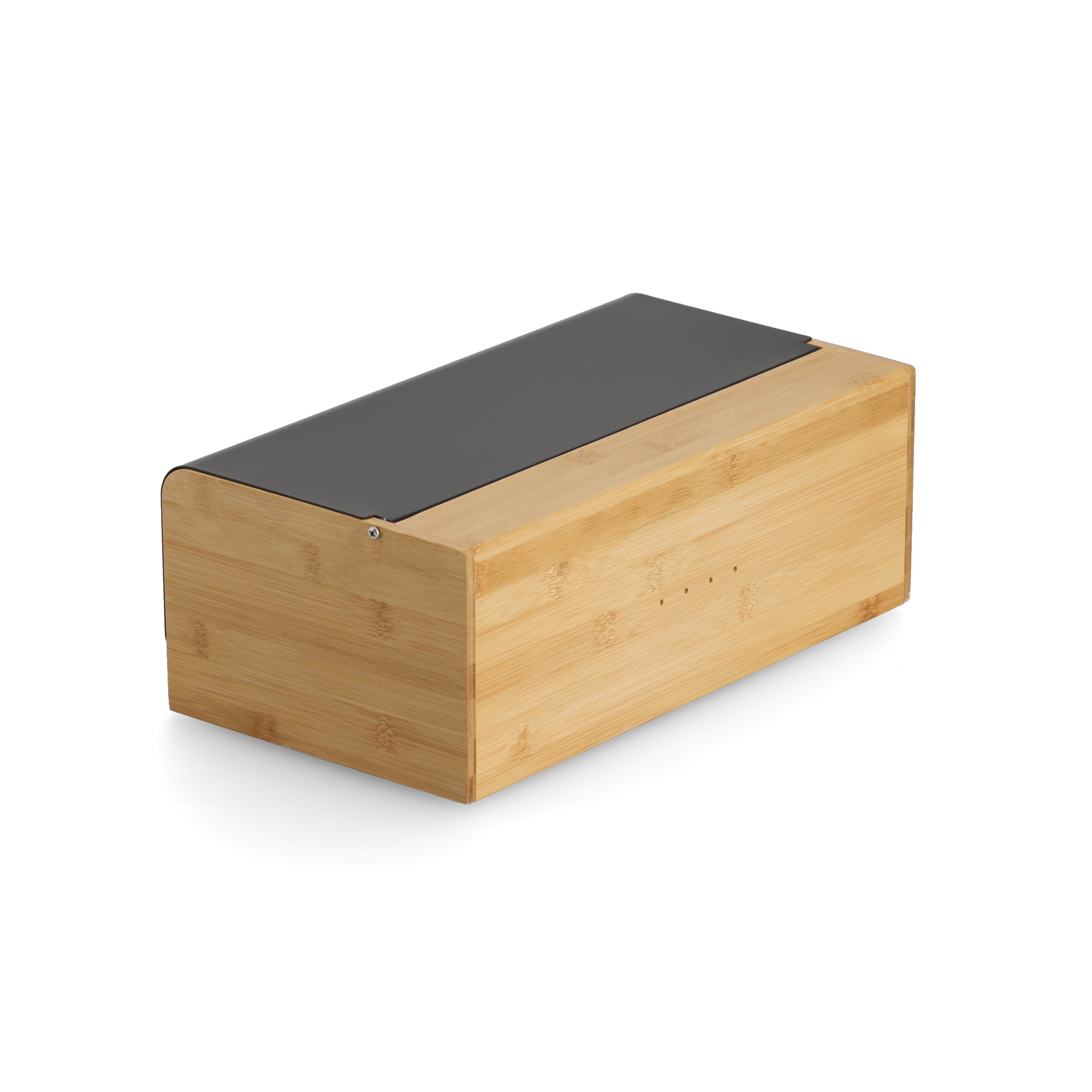 Zeller Present Brotkasten »Brotbox« Bambus/Metall/Edelstahl, schwarz - ca. 36,3x20x13,5 cm