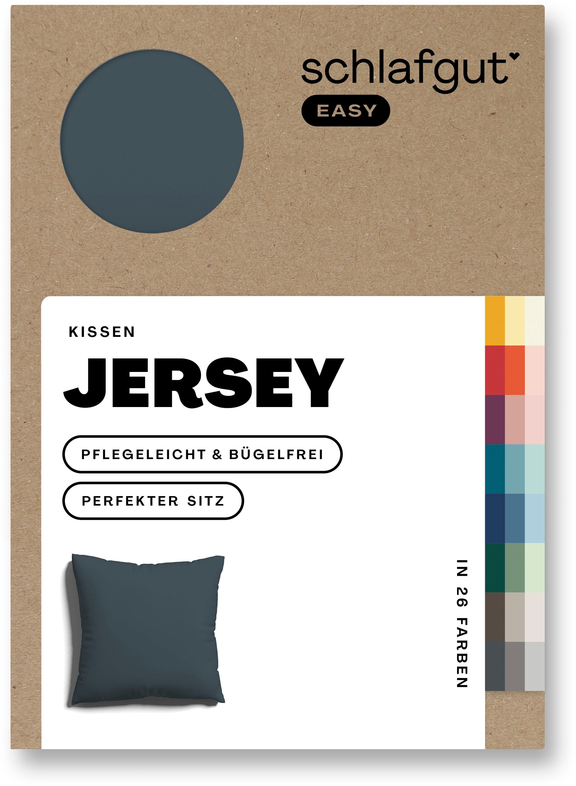 Schlafgut Kissenbezug »EASY Jersey«, (1 St.), Kissenhülle mit Reißverschluss, weich und saugfähig, Kissenbezug
