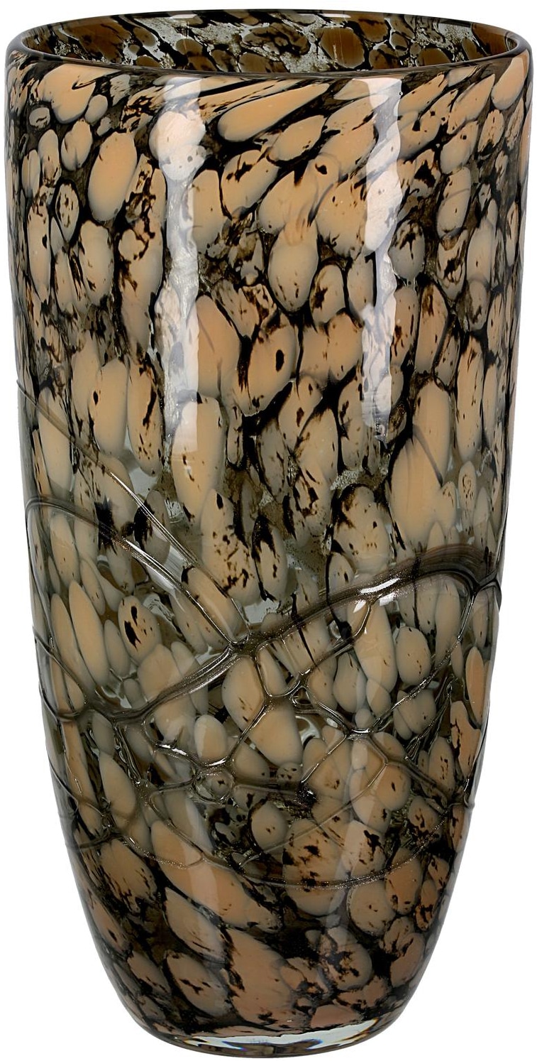GILDE Tischvase "Glass Art, Vase, "Mountain", Glas, braun" Vase Mountain Dekovase Tischdekoration Blumendeko Gefäß