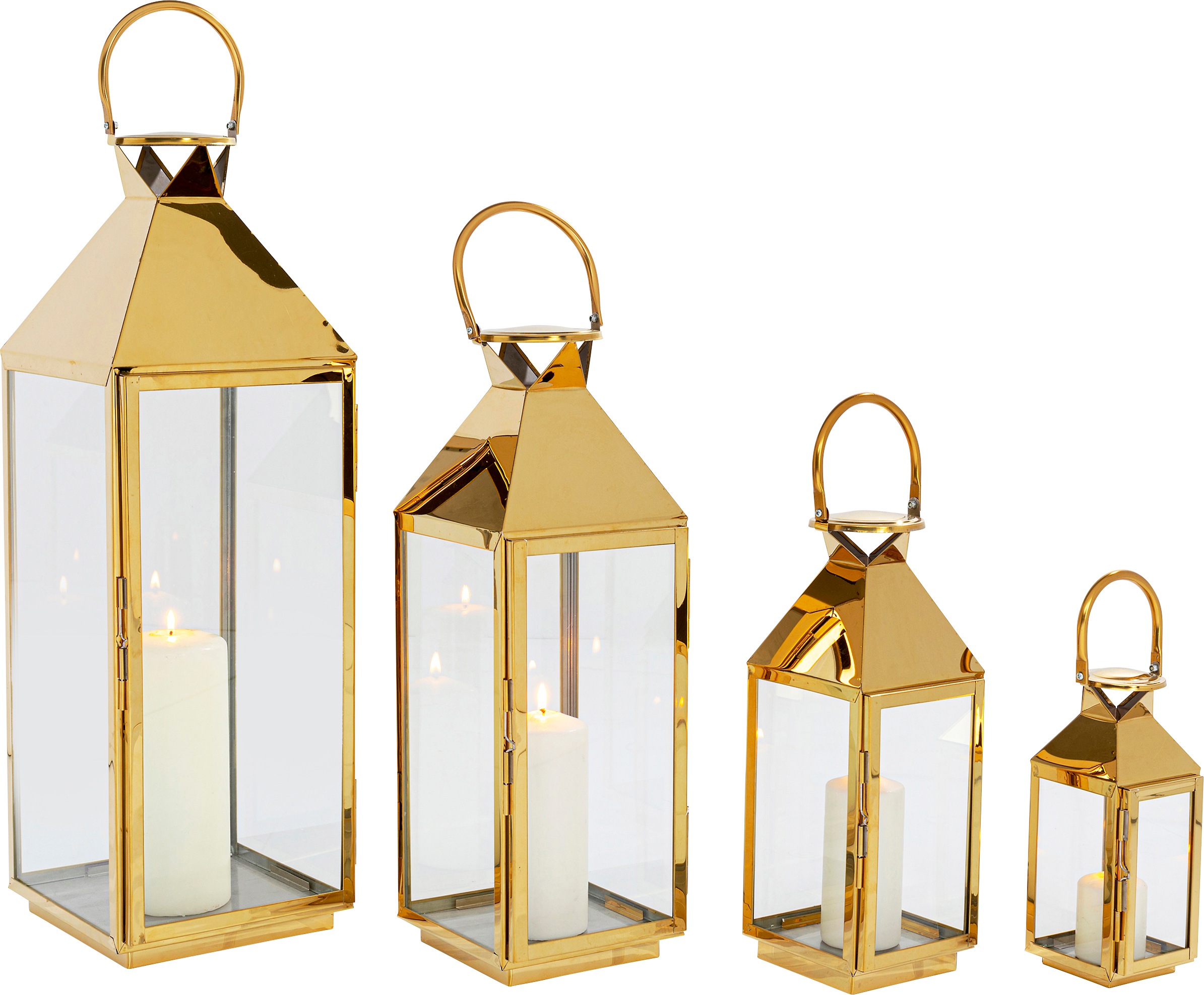 Kare Design Kerzenlaterne »Laterne Giardino« gold- oder silberfarben