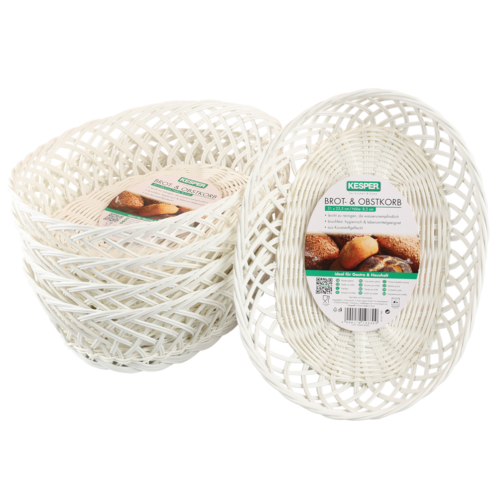KESPER® Brotkorb »Brot- & Obstkorb, oval, 5er Set« Set, 5 Stk. tlg. Breite ca. 31 cm