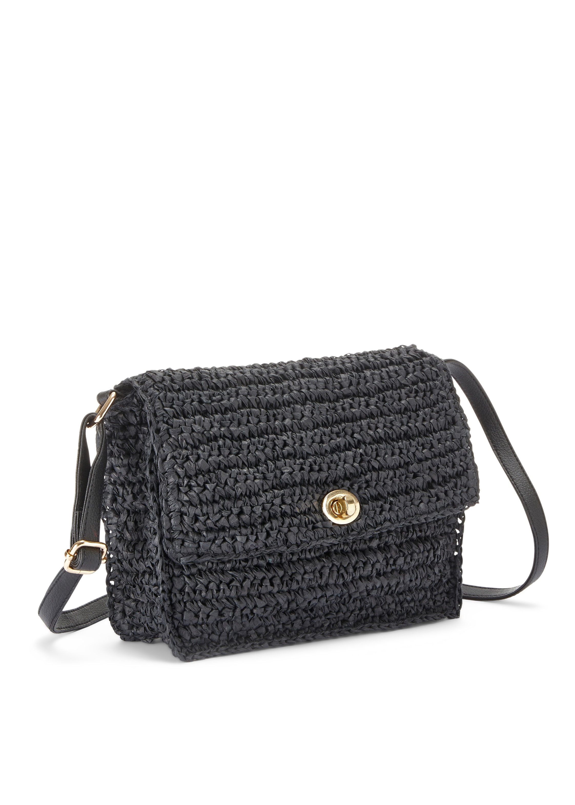 Vivance Umhängetasche »Handtasche« Minibag, Henkeltasche, Bast-Optik, Sommertasche, Crossbody Bag