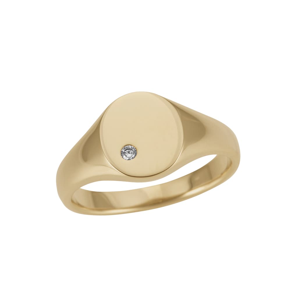Firetti Diamantring »Schmuck Geschenk Gold 333 Damenring Goldring Siegelring Diamant«, mit Brillant