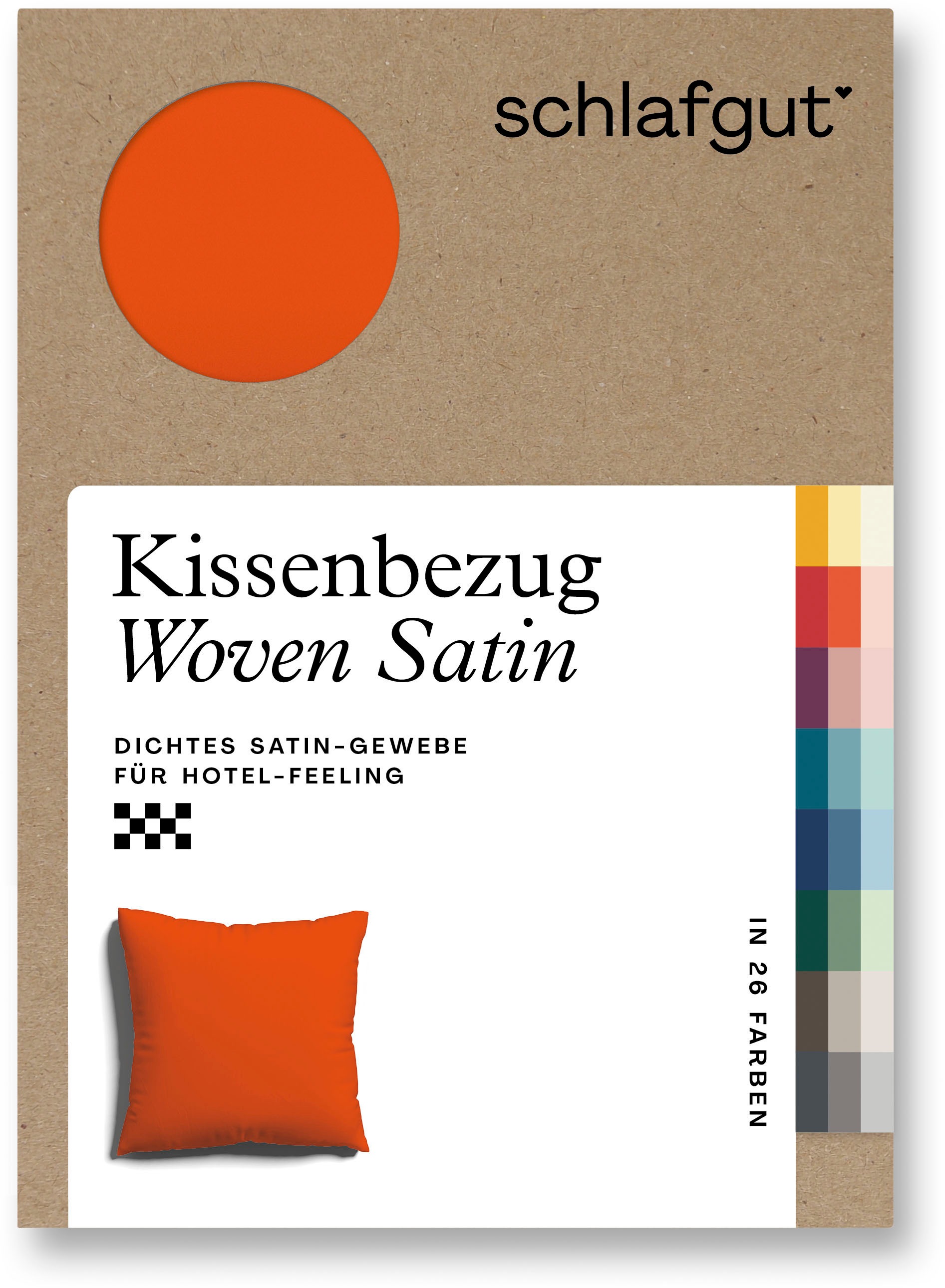 Schlafgut Kissenbezug »Woven Satin aus Mako-Baumwolle, langlebig, pflegeleicht, dicht gewebt«, (1 St.), Kissenhülle mit Reißverschluss, passender Bettbezug erhältlich