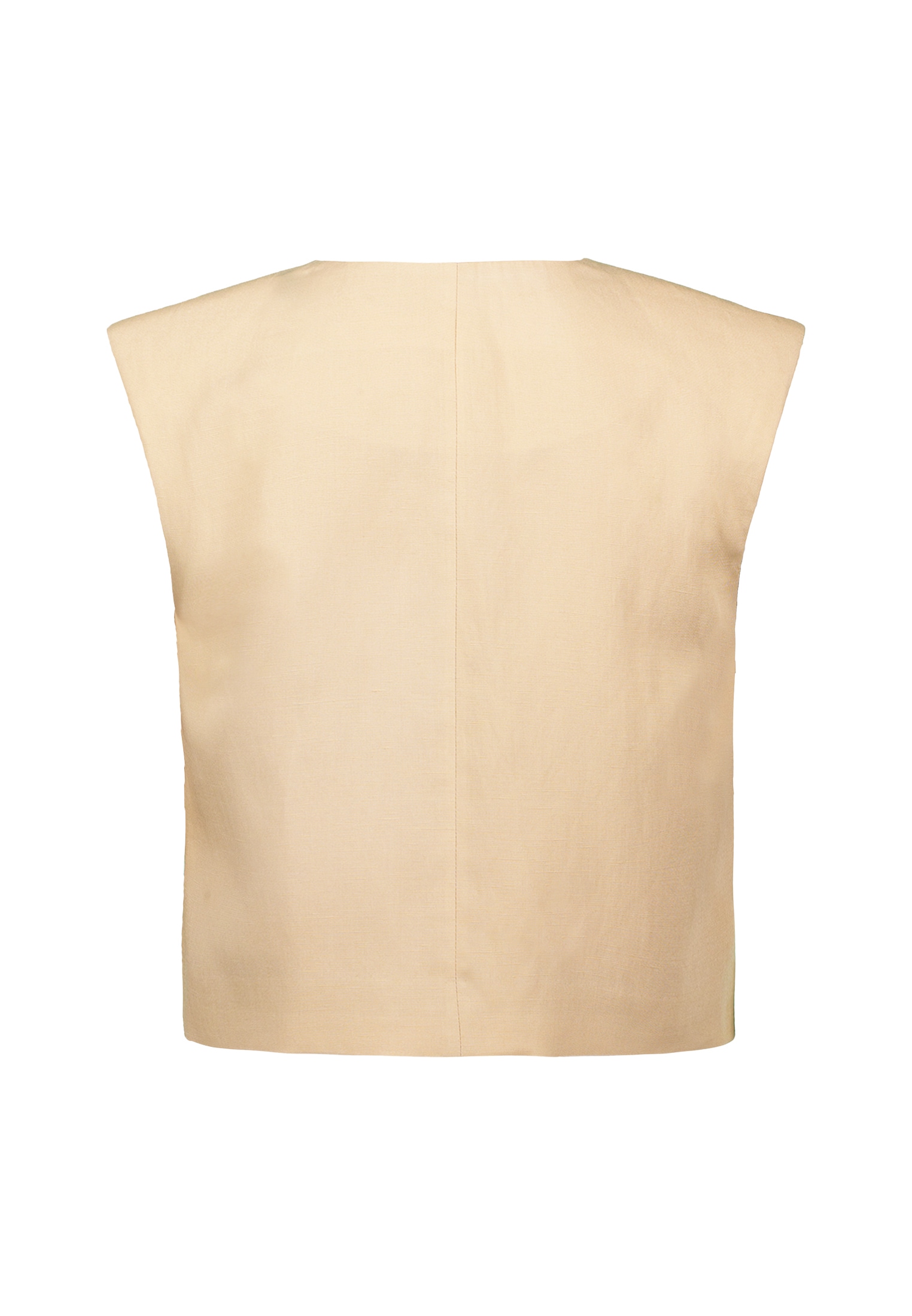 Zero Outdoorbluse »Leinenweste mit Knopfleiste«