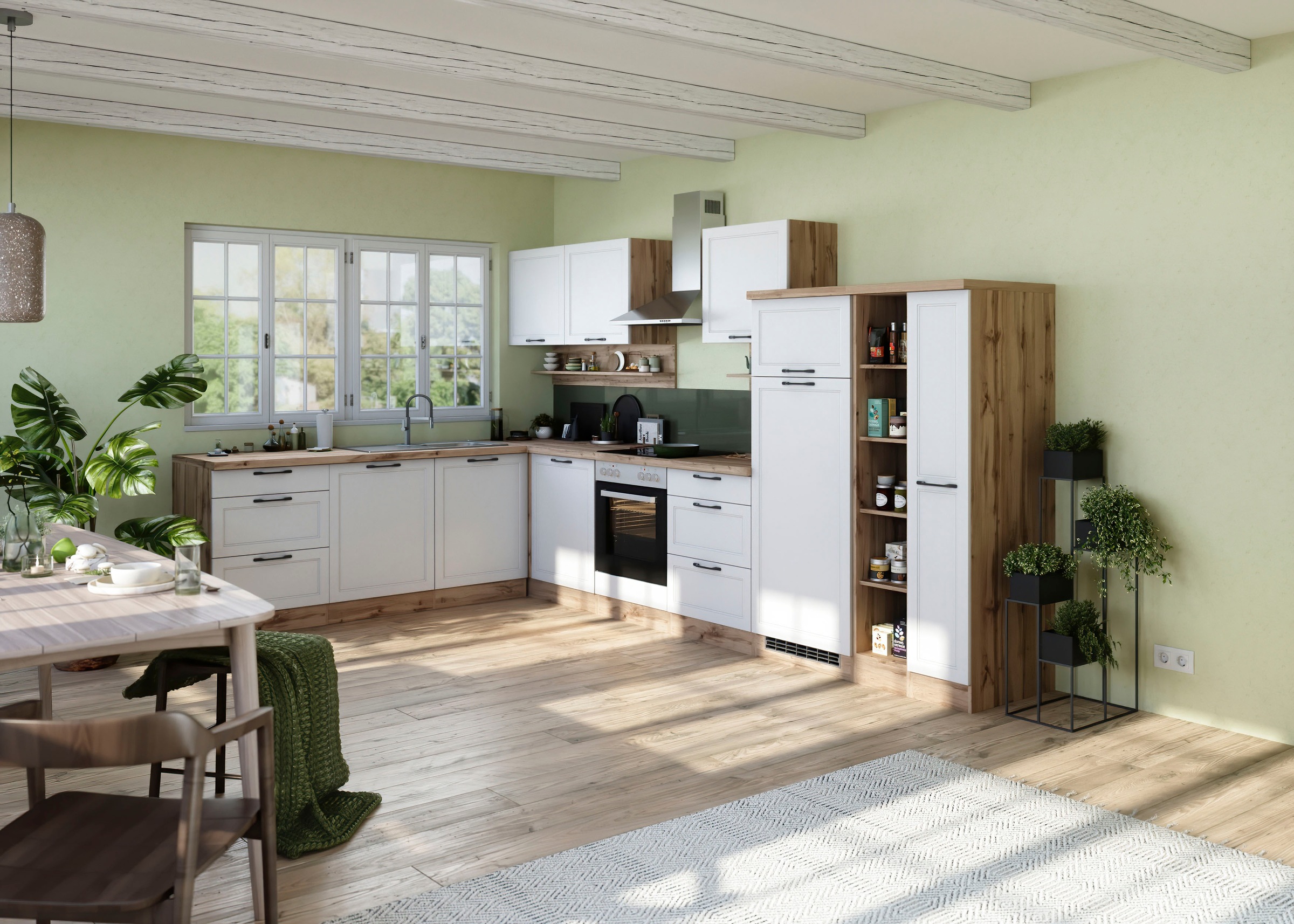 KOCHSTATION Winkelküche »KS-Lana«, Stellbreite 240/360 cm, wahlweise mit oder ohne E-Geräte