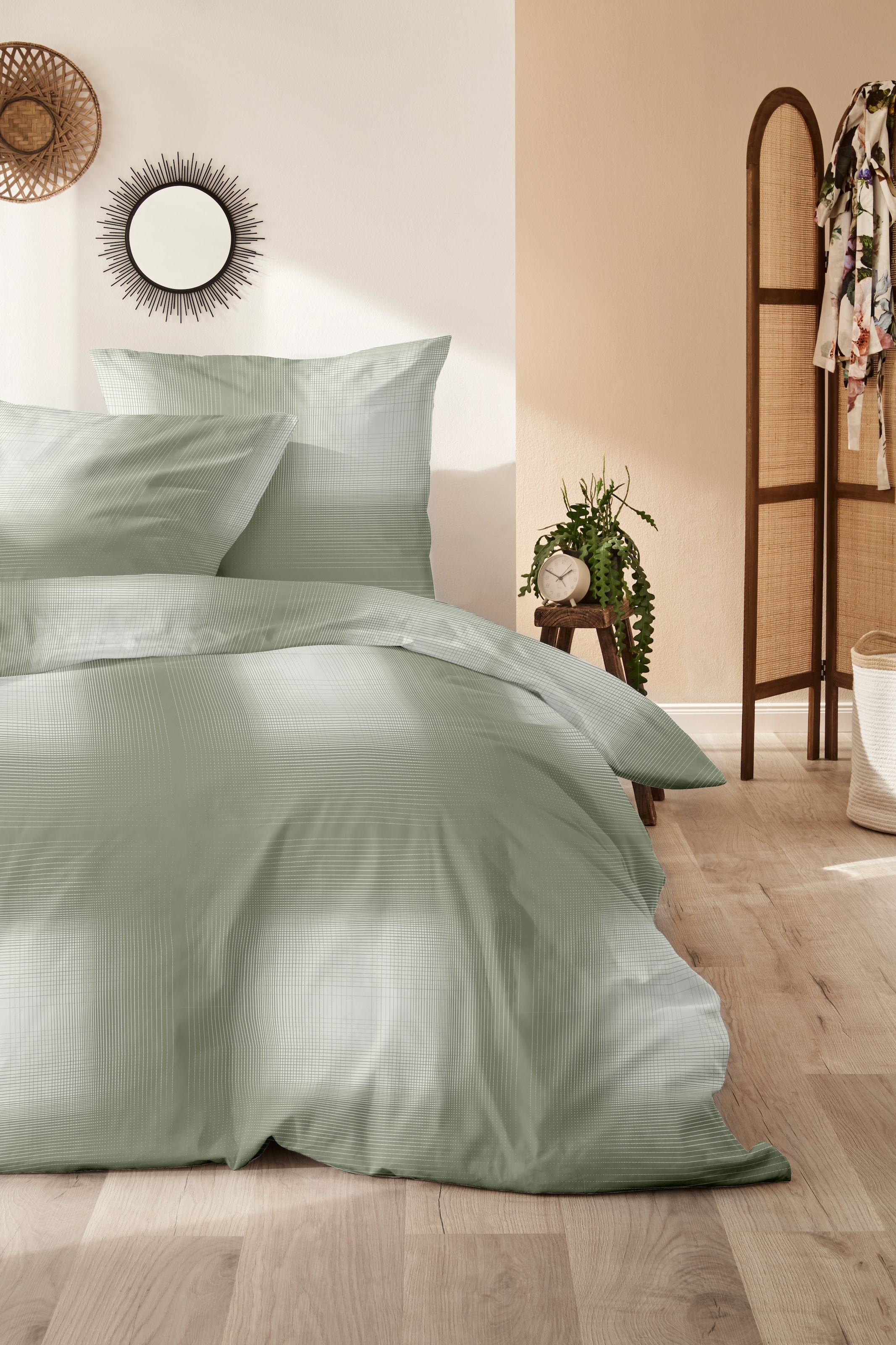 Primera Bettwäsche »Edelflanell-Bettwäsche Grazia« 2 Stk. mit modernem Karomuster