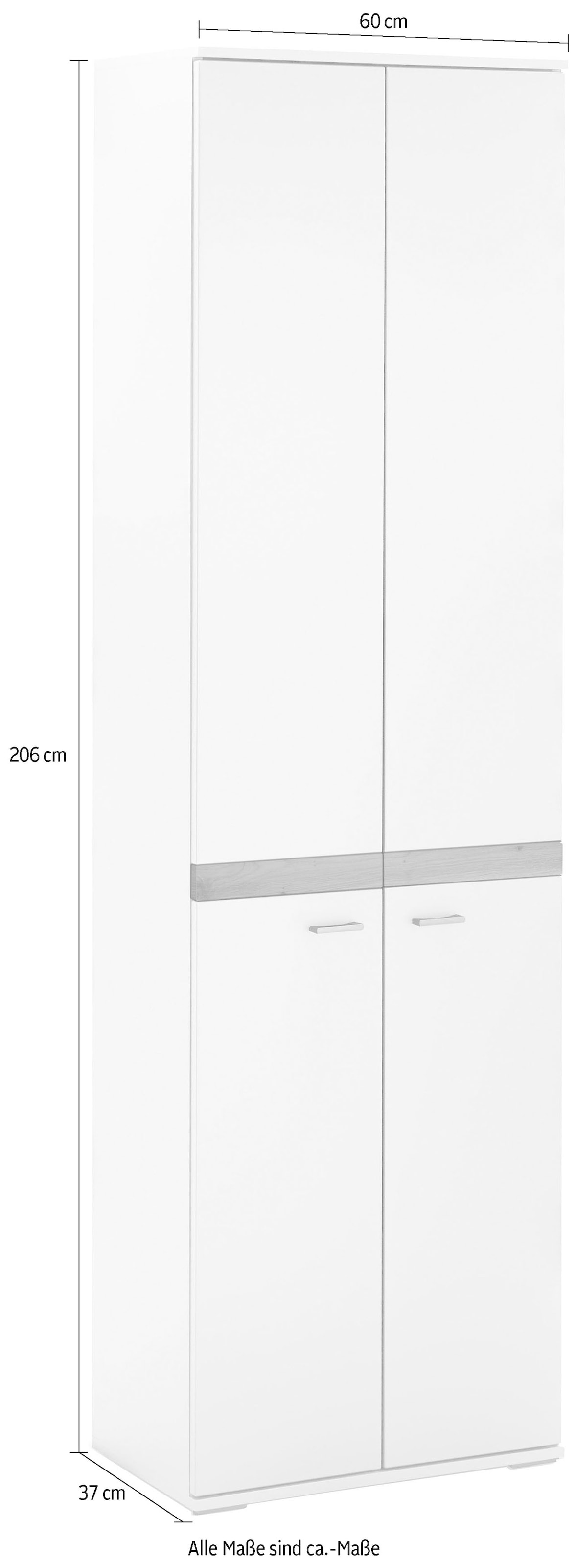 set one by Musterring Kleiderschrank »Lancaster Dielen«, (1 St.), mit ausziehbarer Kleiderstange, zwei Farben, B 60 x H 206 cm