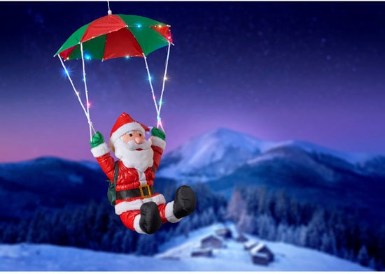 BONETTI LED Dekofigur »Weihnachtsmann mit Fallschirm«, 30 flammig-flammig, Weihnachtsdeko  aussen online kaufen | mit 3 Jahren XXL Garantie