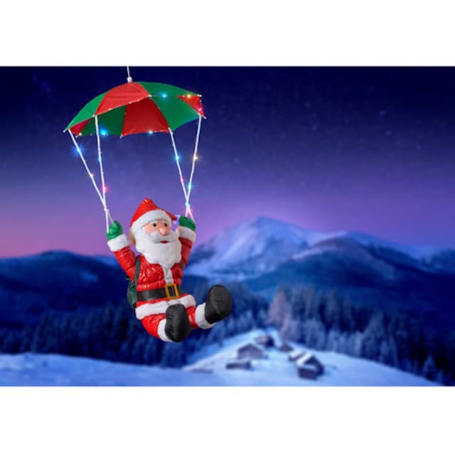 BONETTI LED Dekofigur »Weihnachtsmann mit Fallschirm«, 30 flammig-flammig, Weihnachtsdeko  aussen online kaufen | mit 3 Jahren XXL Garantie