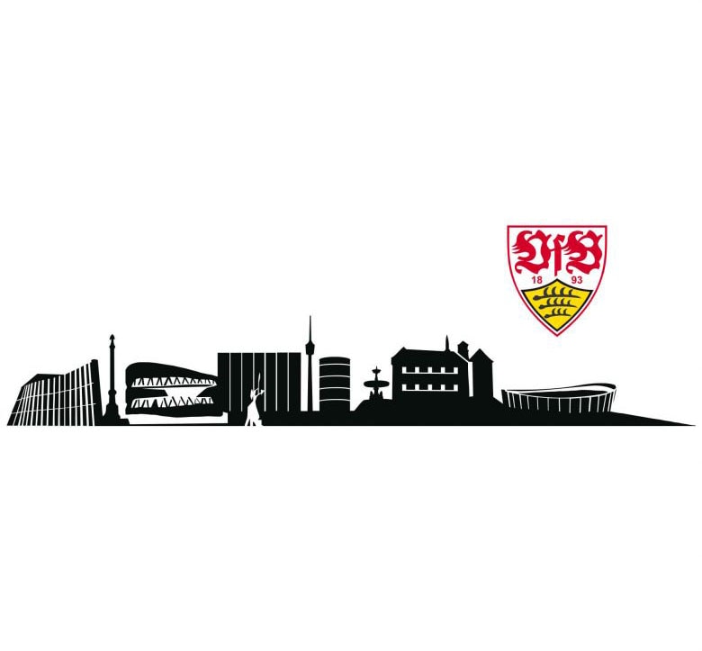 St.) »VfB Skyline Wandtattoo Logo«, bestellen Stuttgart (1 Wall-Art mit bequem