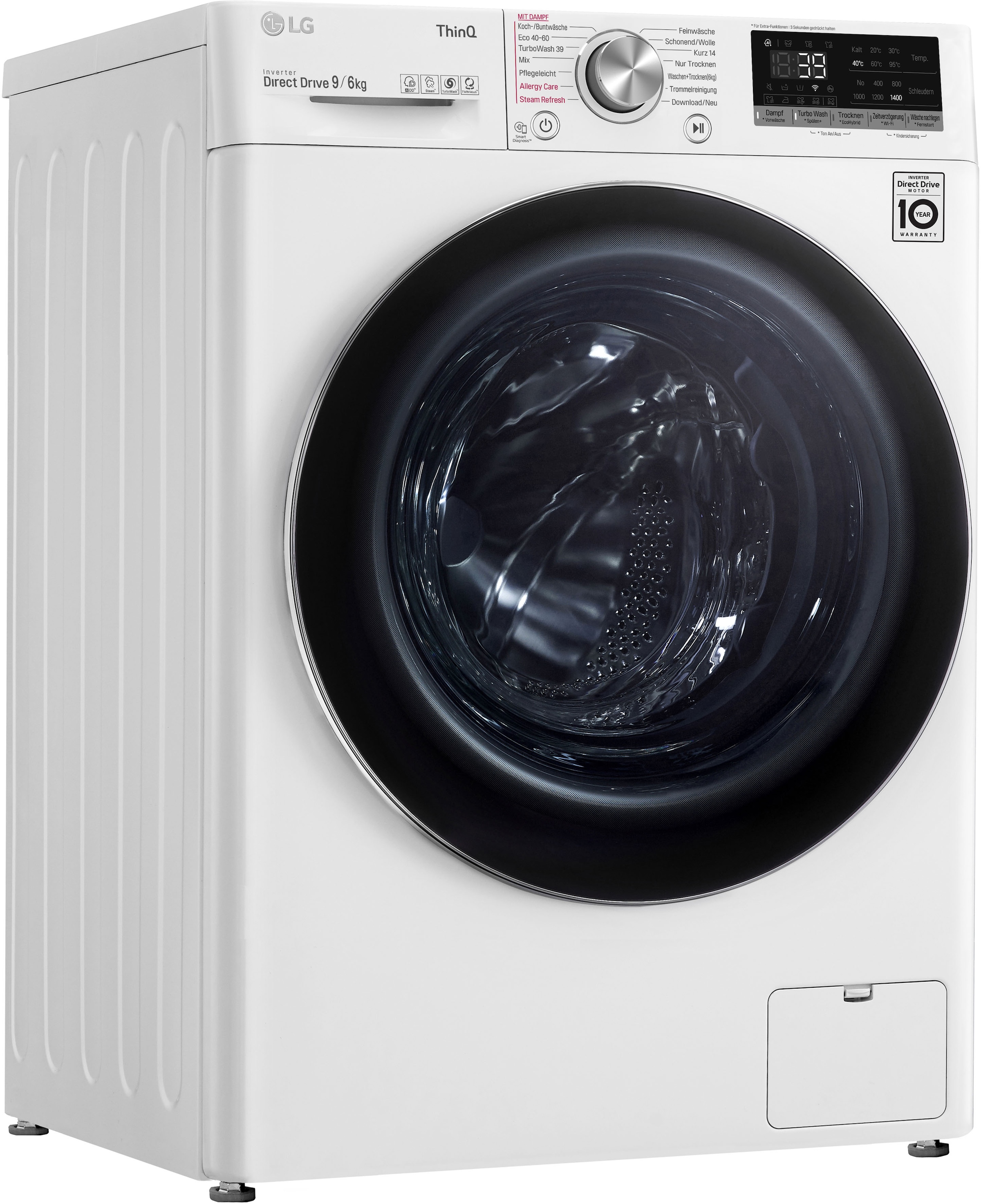 LG Waschtrockner »V7WD96H1A«, TurboWash® - Waschen in nur 39 Minuten mit 3  Jahren XXL Garantie