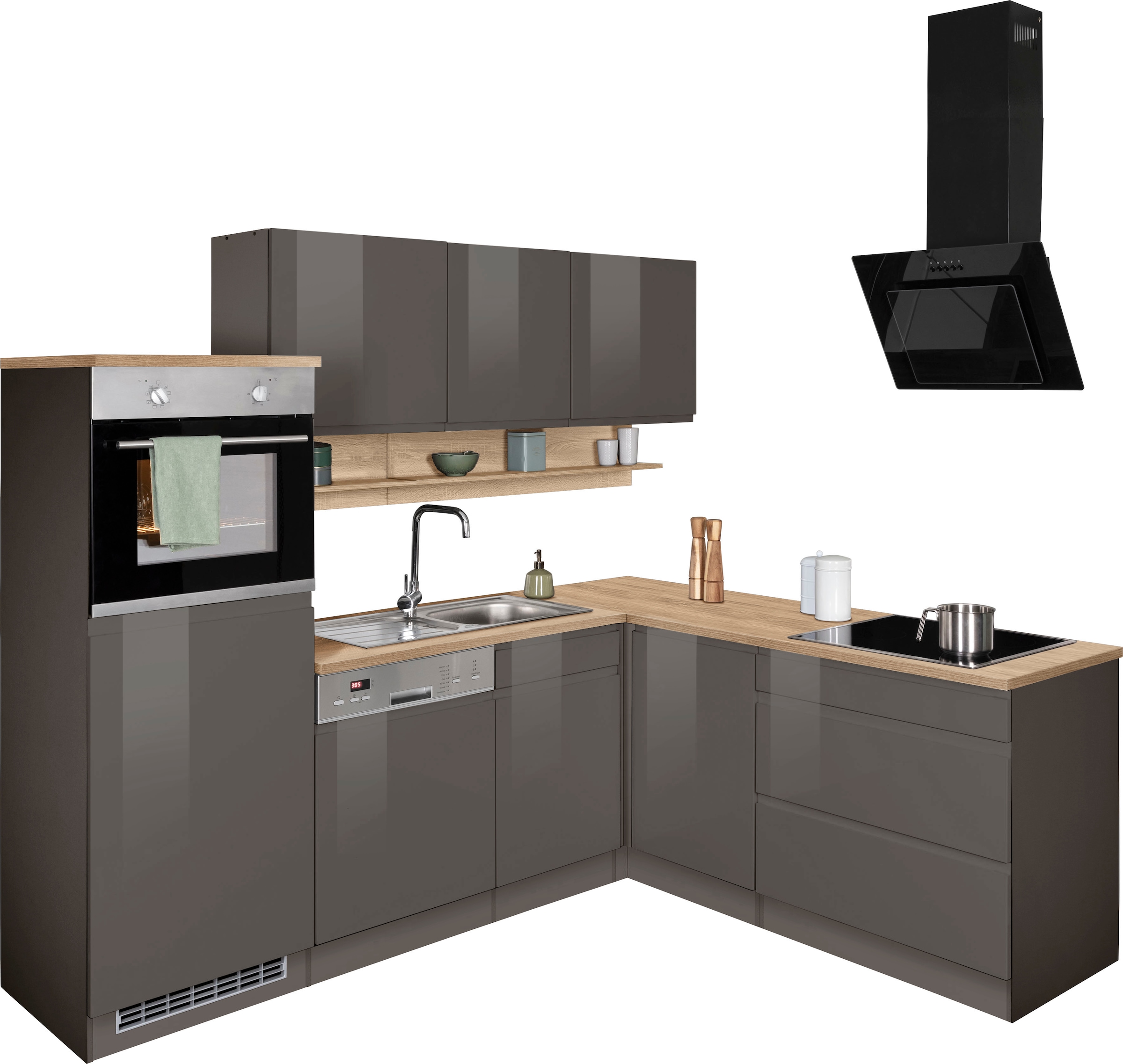KOCHSTATION Winkelküche »KS-Virginia«, Stellbreite 230/190 cm, mit E-Geräten