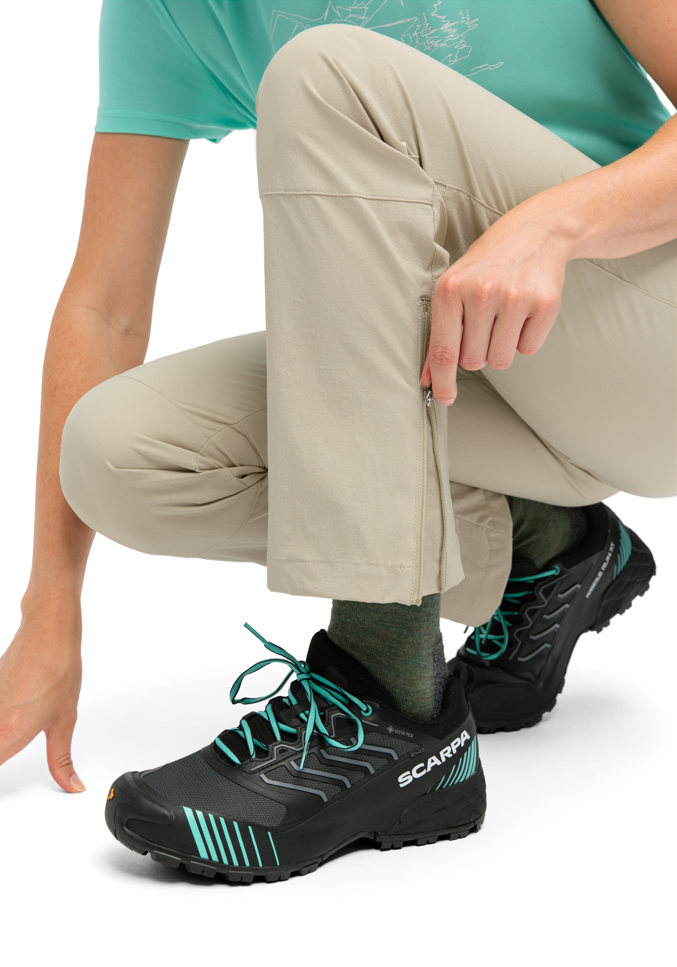 Maier Sports Outdoorhose »Inara slim Vario«, Damen Wanderhose, Funktionshose mit Variobund und 4 Taschen, Slim Fit