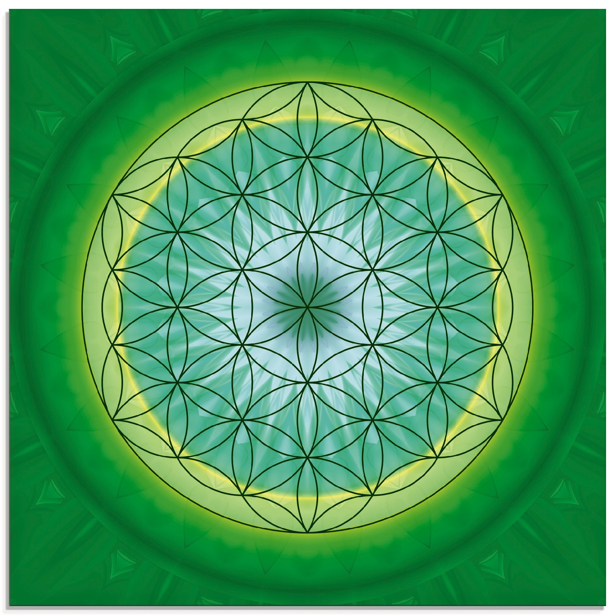 Artland Glasbild »Blume des Lebens 3«, Muster, (1 St.), in verschiedenen  Größen auf Raten bestellen
