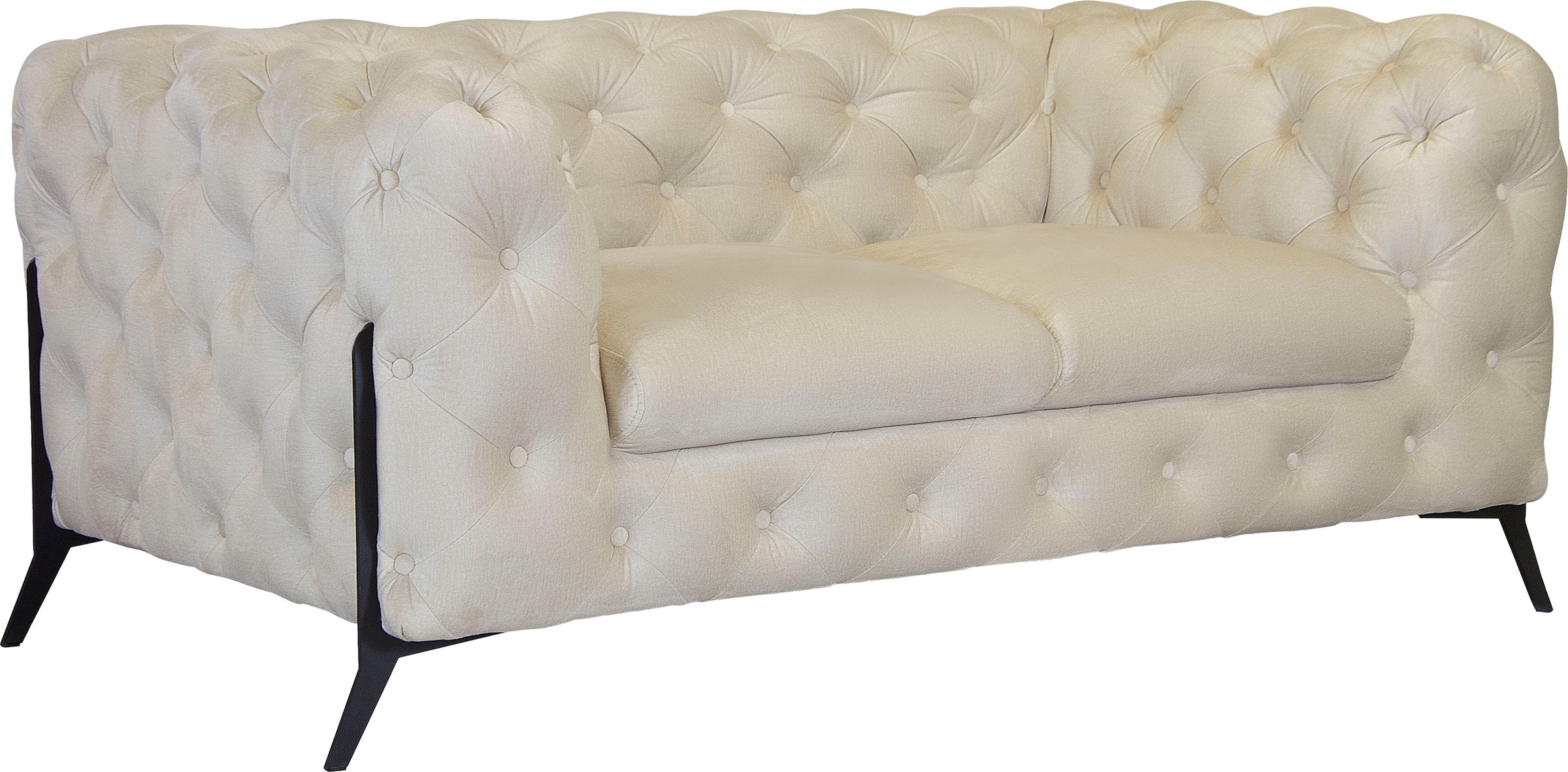 Home affaire Chesterfield-Sofa »Amaury« aufwändige Knopfheftung, moderne Chesterfield Optik, Fußfarbe wählbar