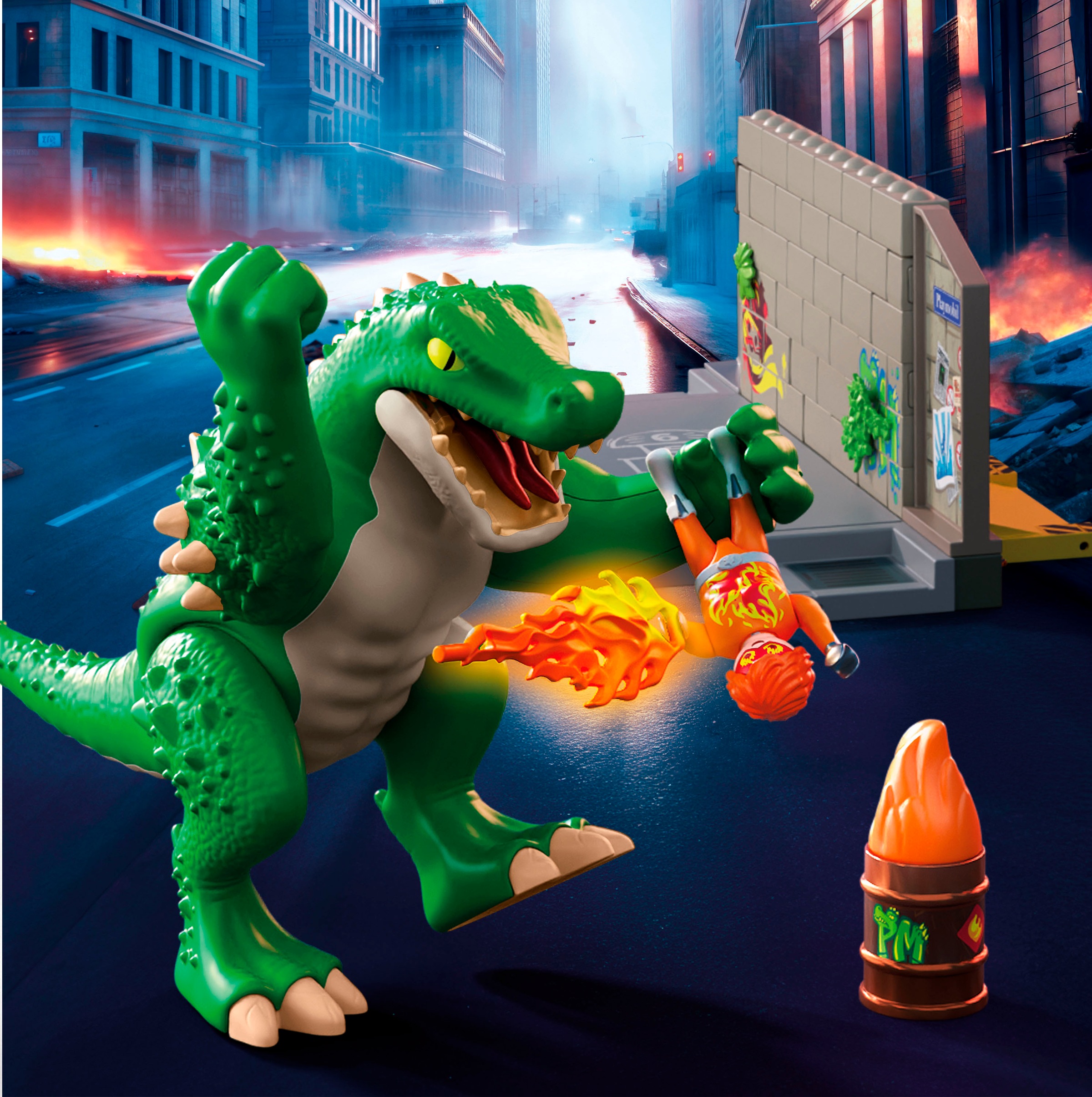 Playmobil® Konstruktions-Spielset »Helden-Showdown mit der Riesenechse (71831), Heroes« Made in Europe