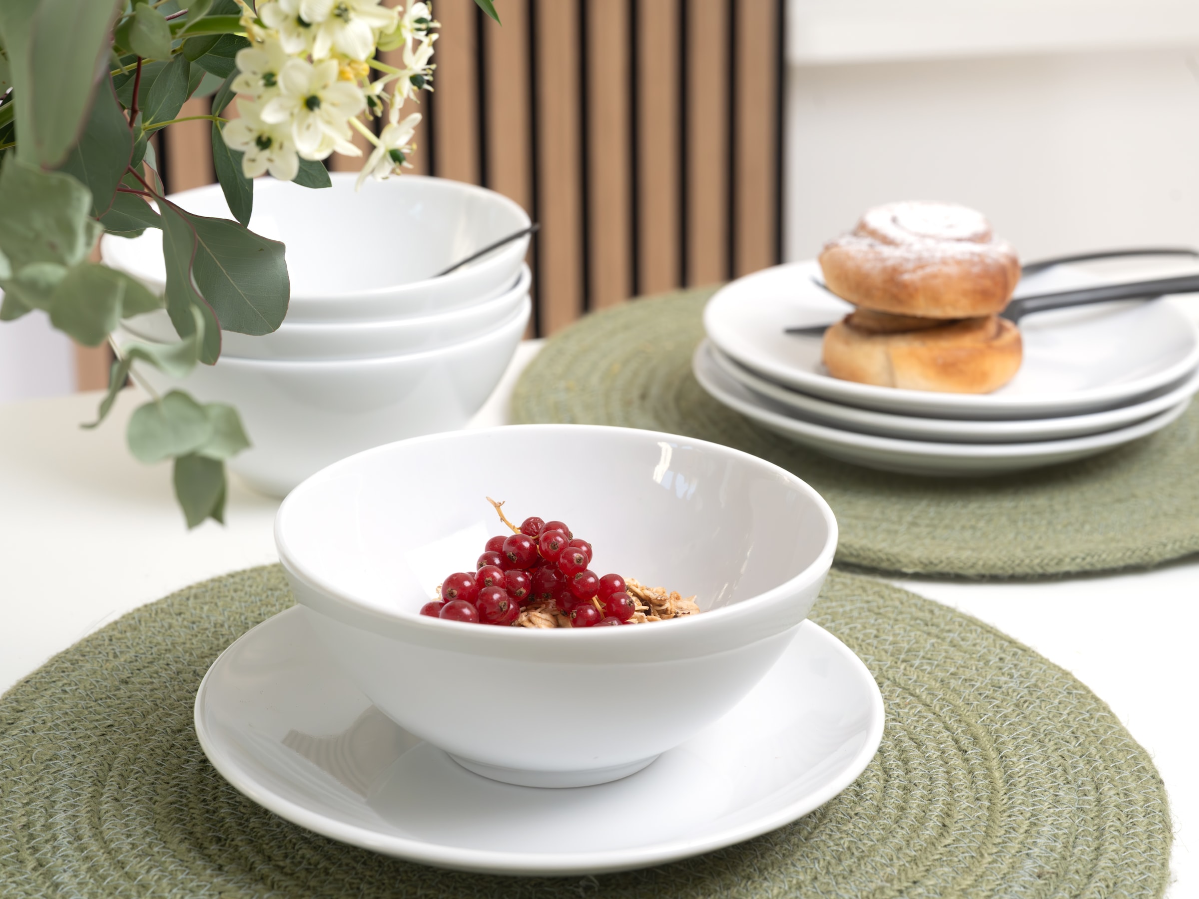 CreaTable Teller-Set »Bistrot Weiss, Teller Set 12-tlg.« Klassisch, Zeitlos